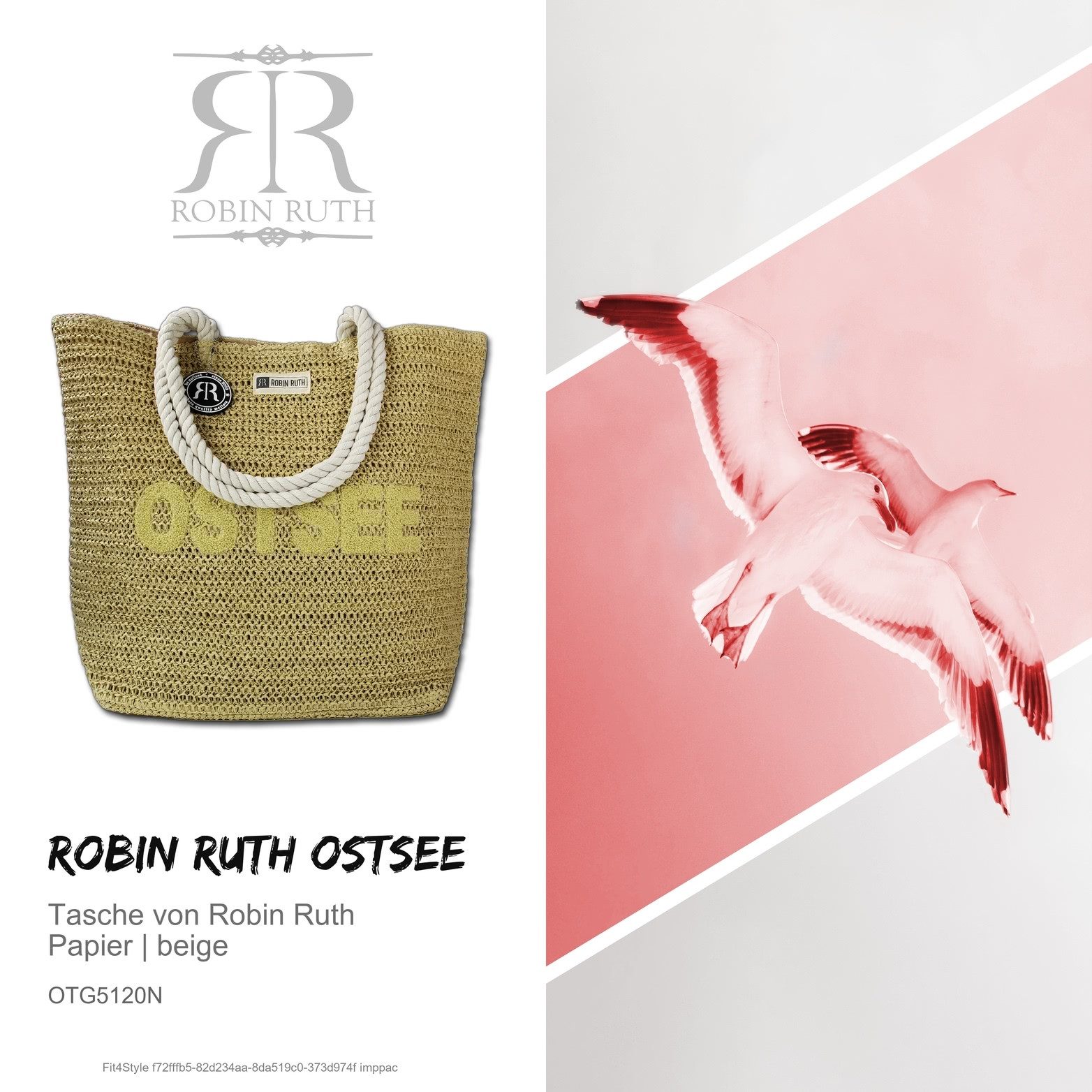Robin Ruth Tragetasche beige natur Robin Ruth Tasche Papier, Damen, Jugend Tasche Echtes Papier beige, natur
