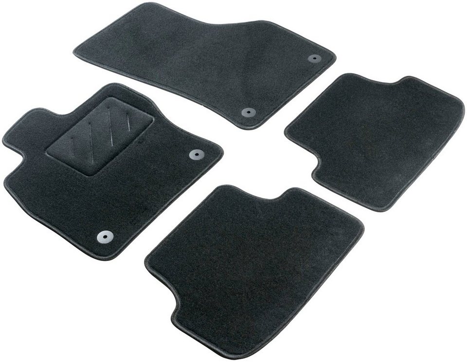 WALSER Passform-Fußmatten Standard (4 St), für Audi A4/A4 Avant 2015-Heute