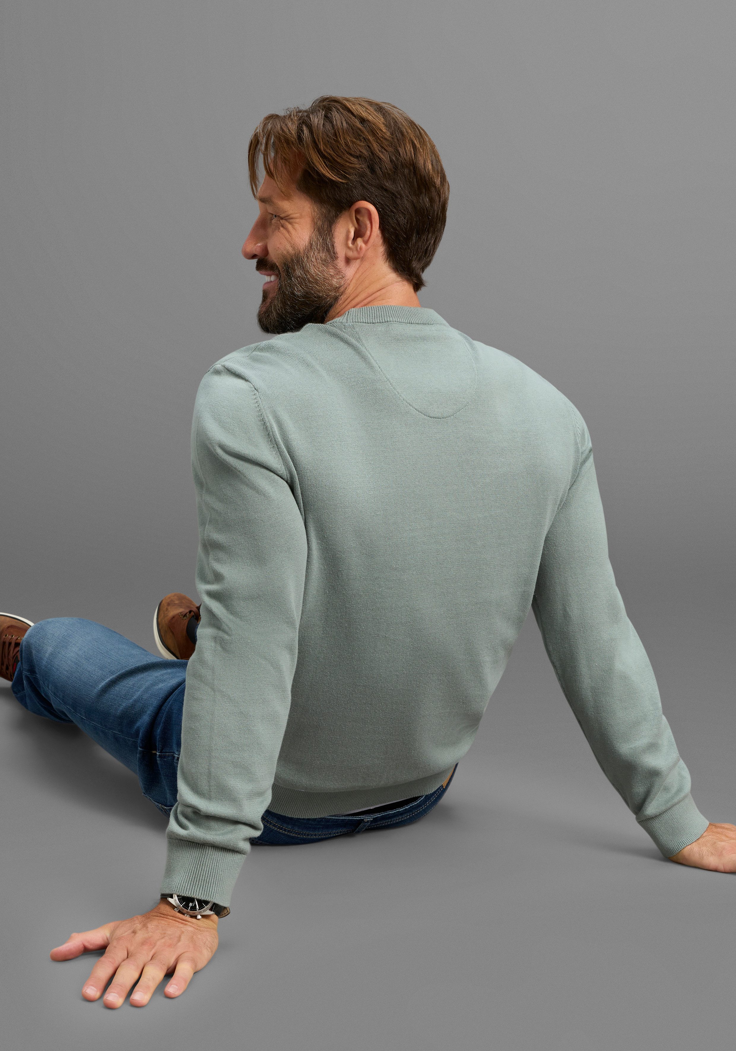 DELMAO Rundhalspullover Neue Kollektion! in Feinstrick günstig online kaufen