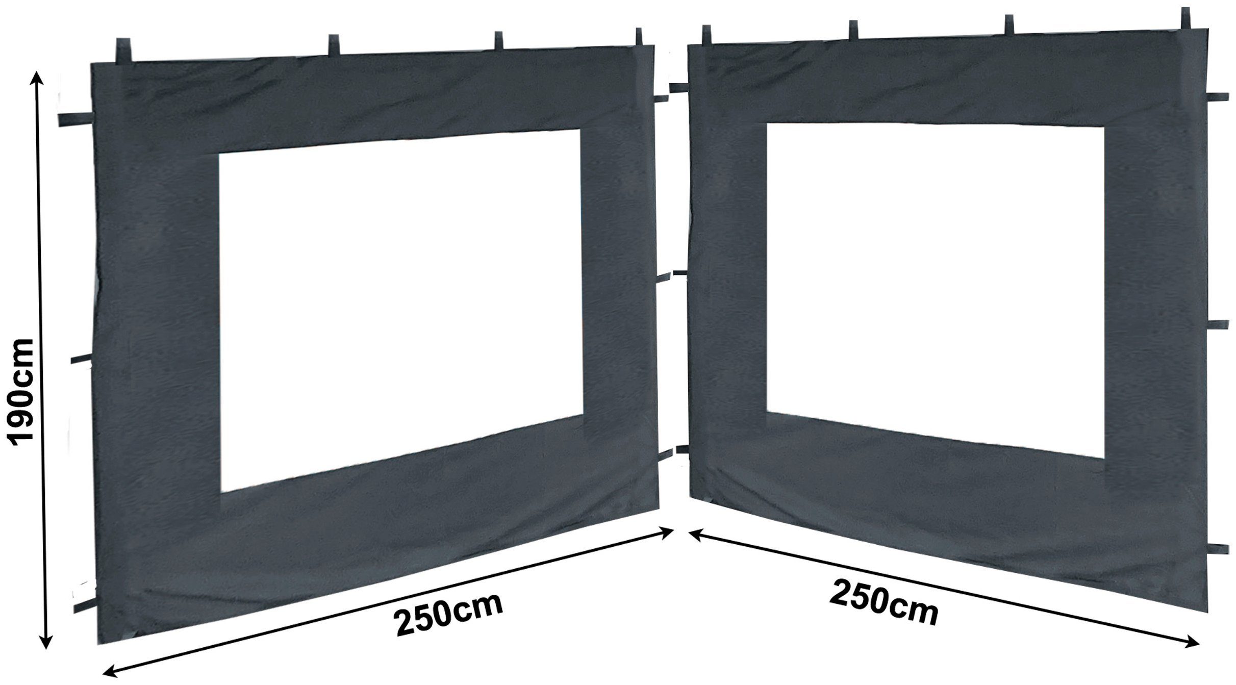 Quick Star Pavillonseitenteil Nizza, mit 2 Fenster