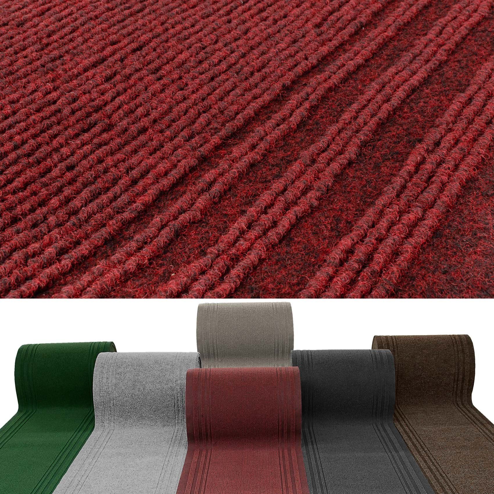 Läufer Teppich Flurläufer ANRO, Textil Läufer Höhe: Rechteckig, Gestreift 5 PASSAT mm, Robust Wassera, Beige Textil