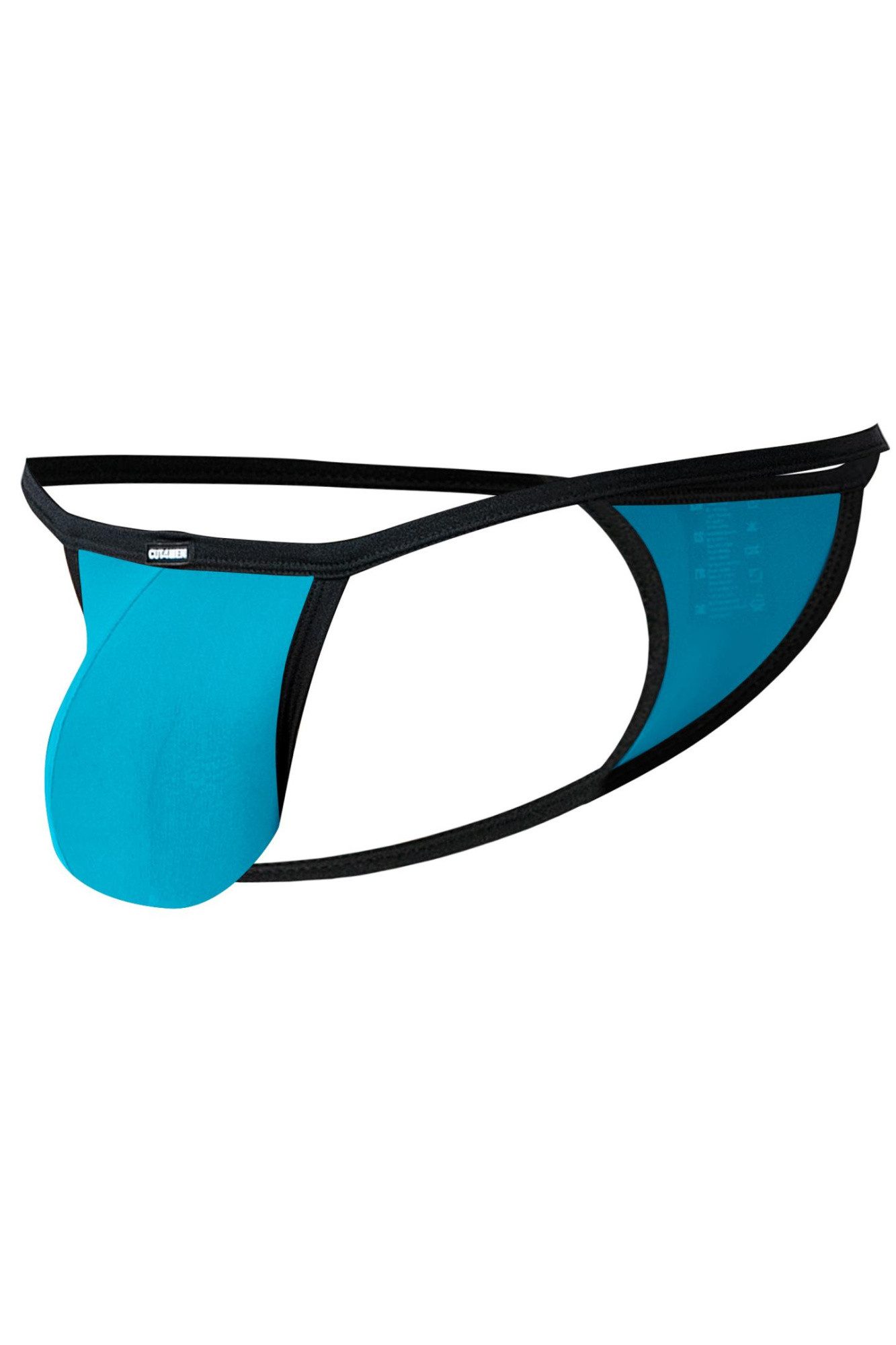 Slip Türkiser Mini Tanga Männer Netz Neon elastisch transparent kurz