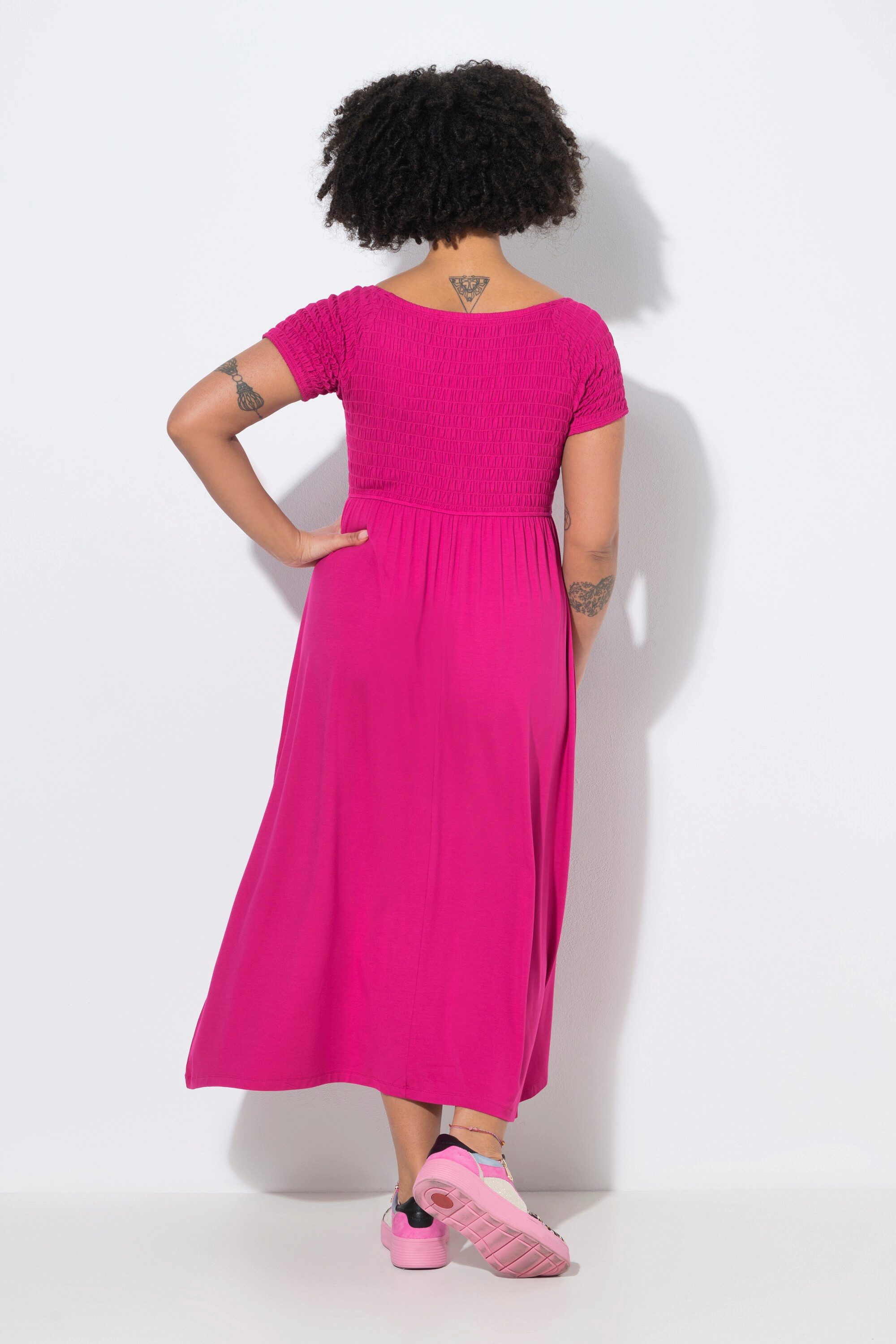 Angel of Style Maxikleid Maxikleid A-Linie Jersey gesmokte Büste