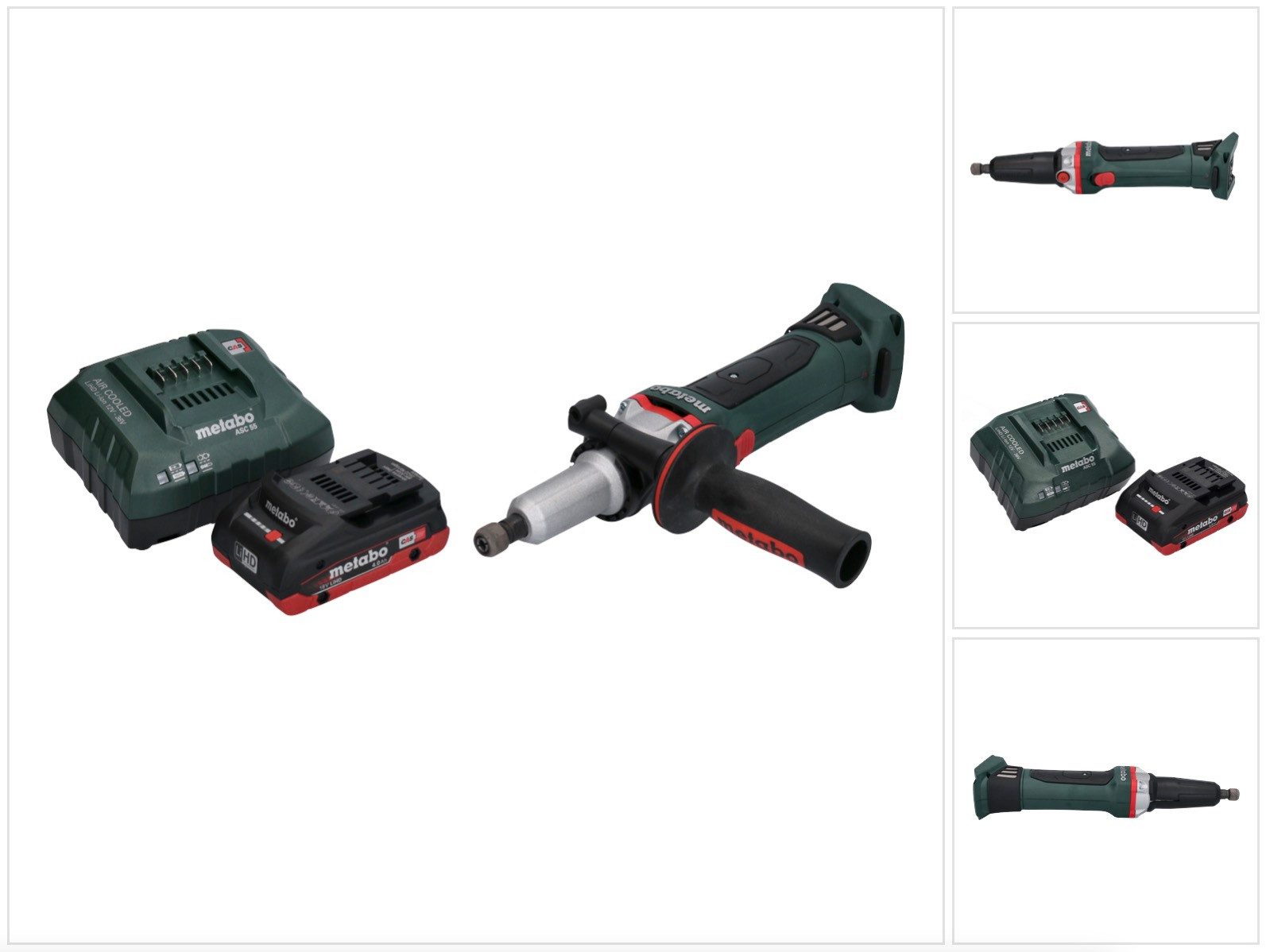 metabo Akku-Geradschleifer GA 18 LTX G Akku Прямая шлифовальная машина 18 V 6 mm + 1x Akku 4,0 Ah + Ladegerä