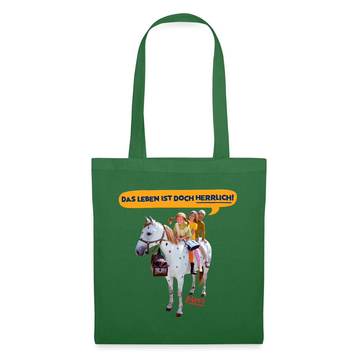 Spreadshirt Henkeltasche Pippi Langstrumpf Pippi Mit Tommy Und Annika Stoffbeutel (1-tlg)