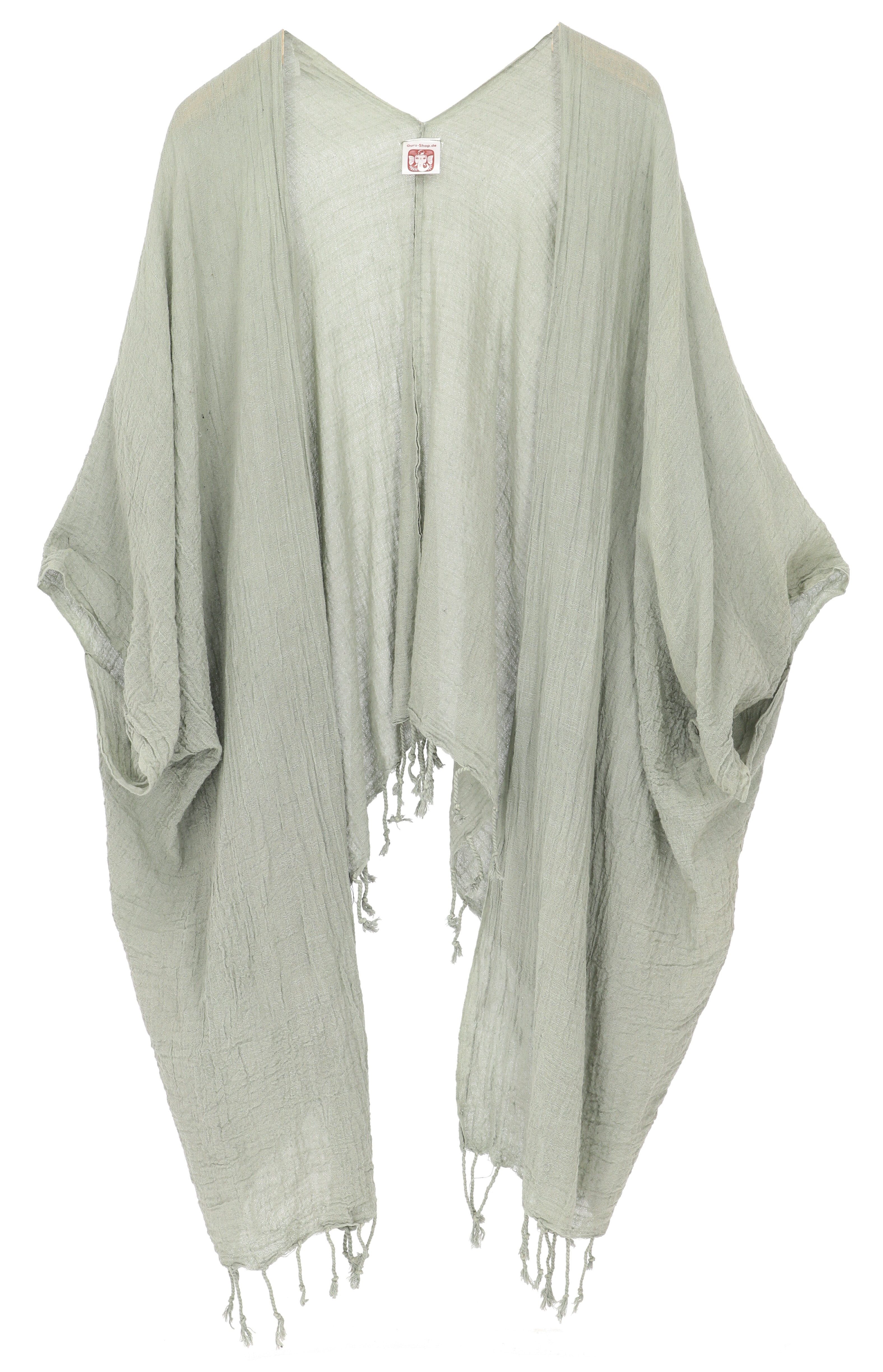 Guru-Shop Kimono Baumwollkimono, Oversize Sommermantel, Poncho -.., alternative Bekleidung