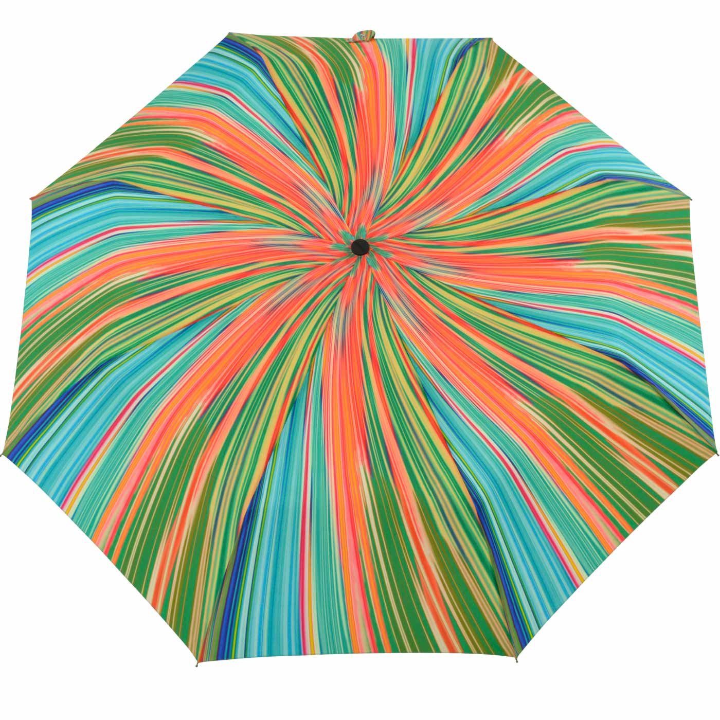 Reisegepäck Taschenregenschirm oder für Schirm mit Auf-Zu-Automatik, ideal Handtasche praktischer, türkis-orange doppler® leichter