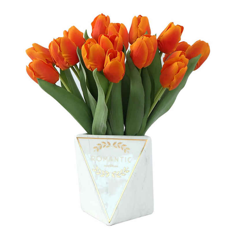 Kunstblume Kunstblume Tulpe, Höhe 35 cm, Tulpenbündel im 7er-Set, CoolBlauza