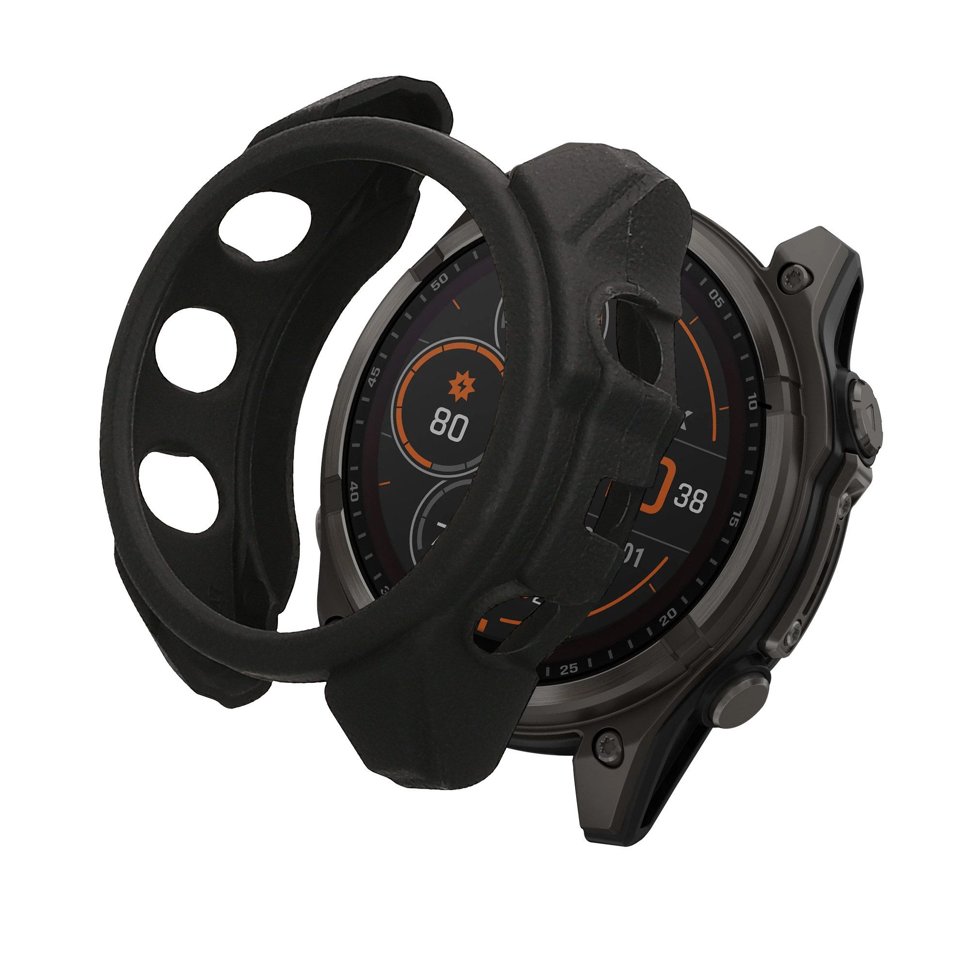 kwmobile Smartwatch-Hülle Schutzhülle für Garmin Fenix 8 47mm Hülle, Fitness Tracker Case aus TPU Soft Smartwatch Case