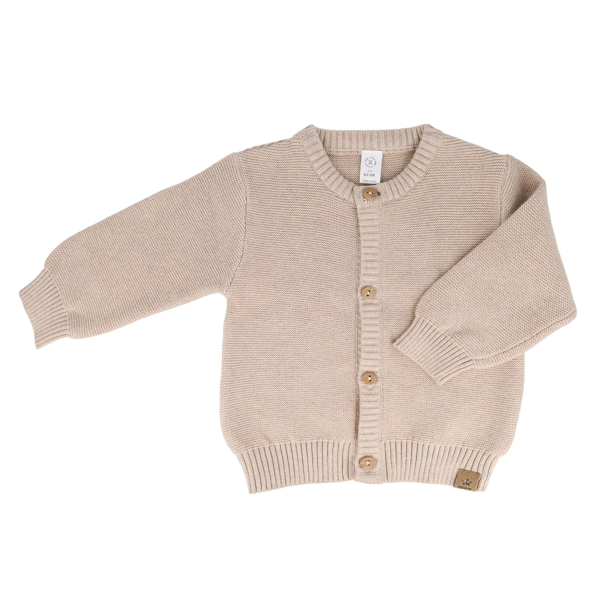 MAXIMO Fleecejacke GOTS BABY-Strickjacke, Knöpfe (1-St)