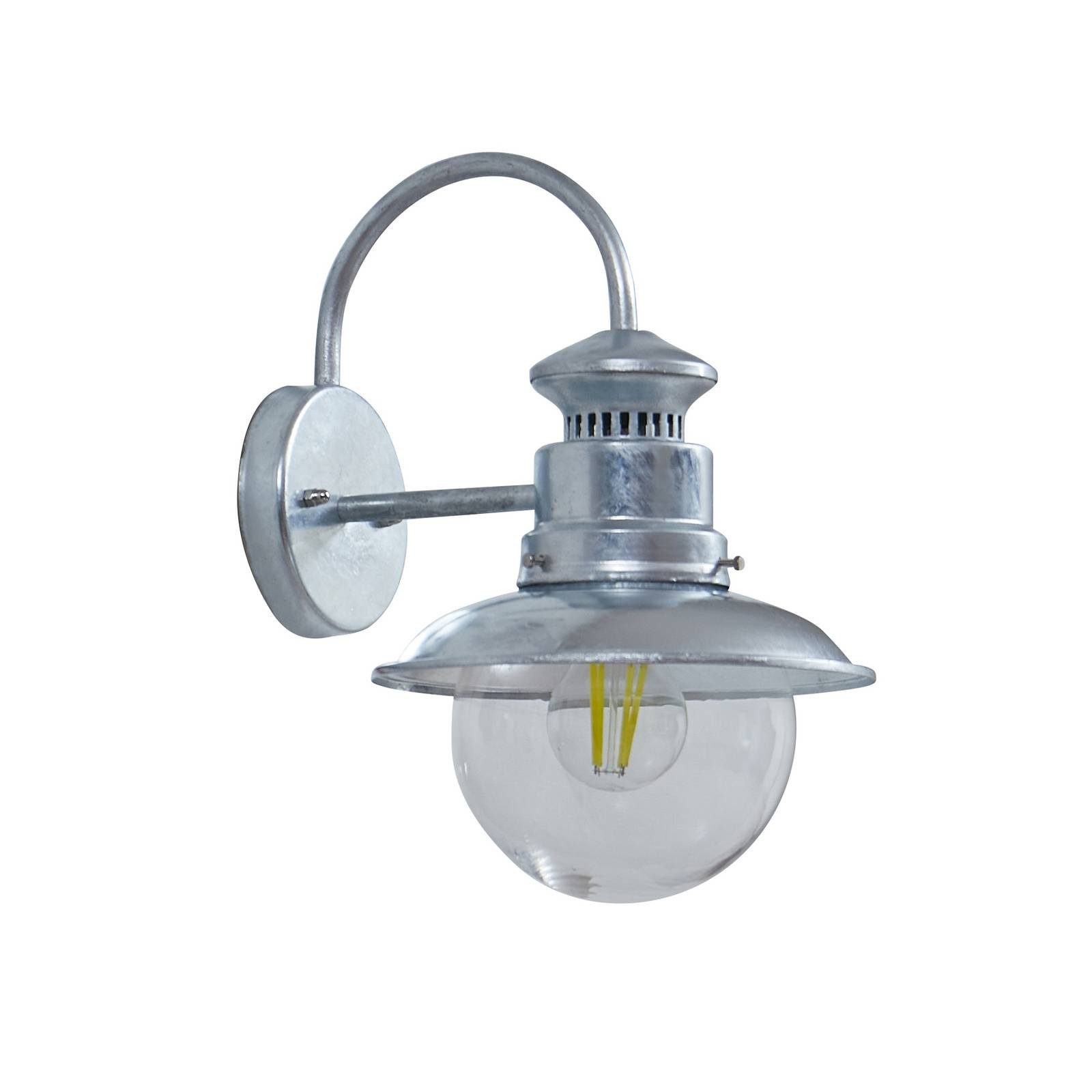 Lindby Außen-Wandleuchte Celinor, Metall, Chrom IP44, 1 x 15 W LED