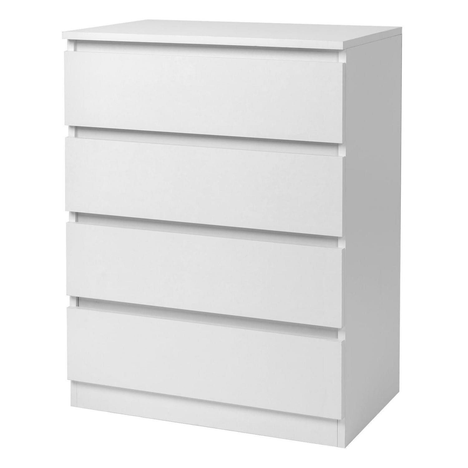 Kommode Kommode Schubladen Stauraum 60T x 38B x 78H cm 4 Schubladen Weiß
