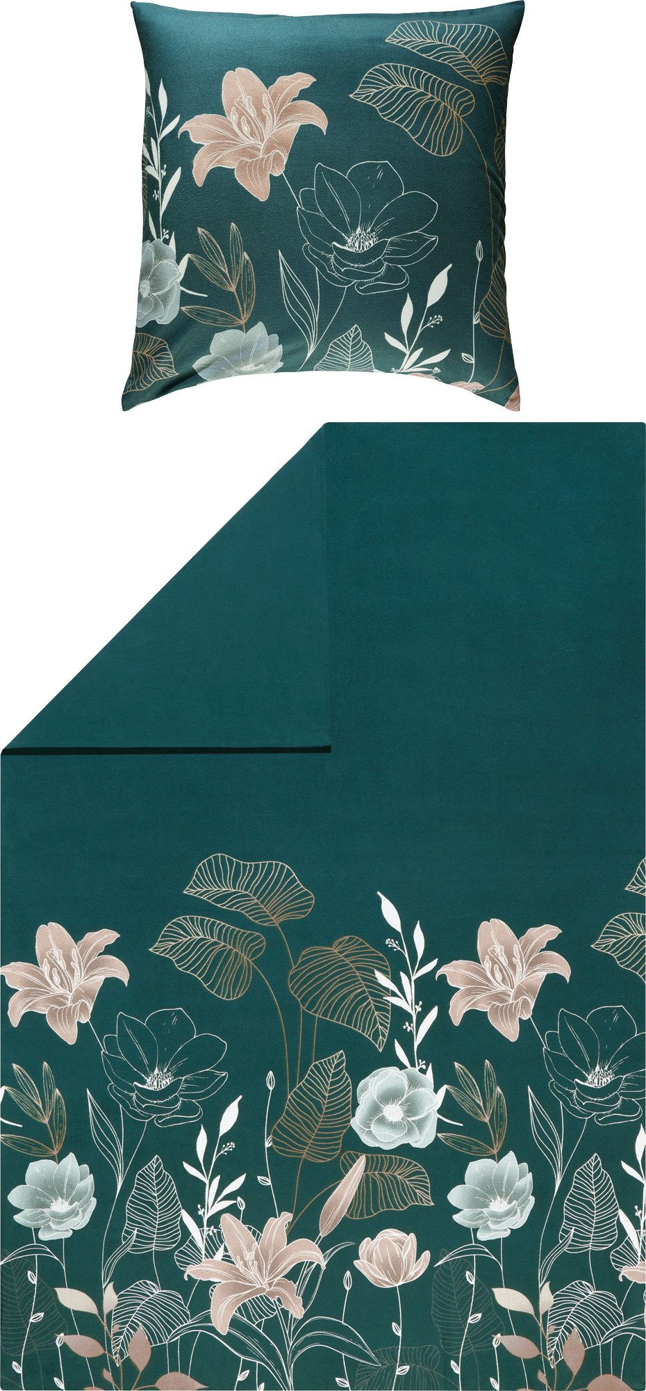 REDBEST Bettwäsche Wendebettwäsche, Biber, Blumen günstig online kaufen