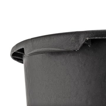 BURI Mörtelkübel 3x Mörtelkübel rund 40 Liter schwarz Baueimer Made in Germany mit Henk, (3-tlg)
