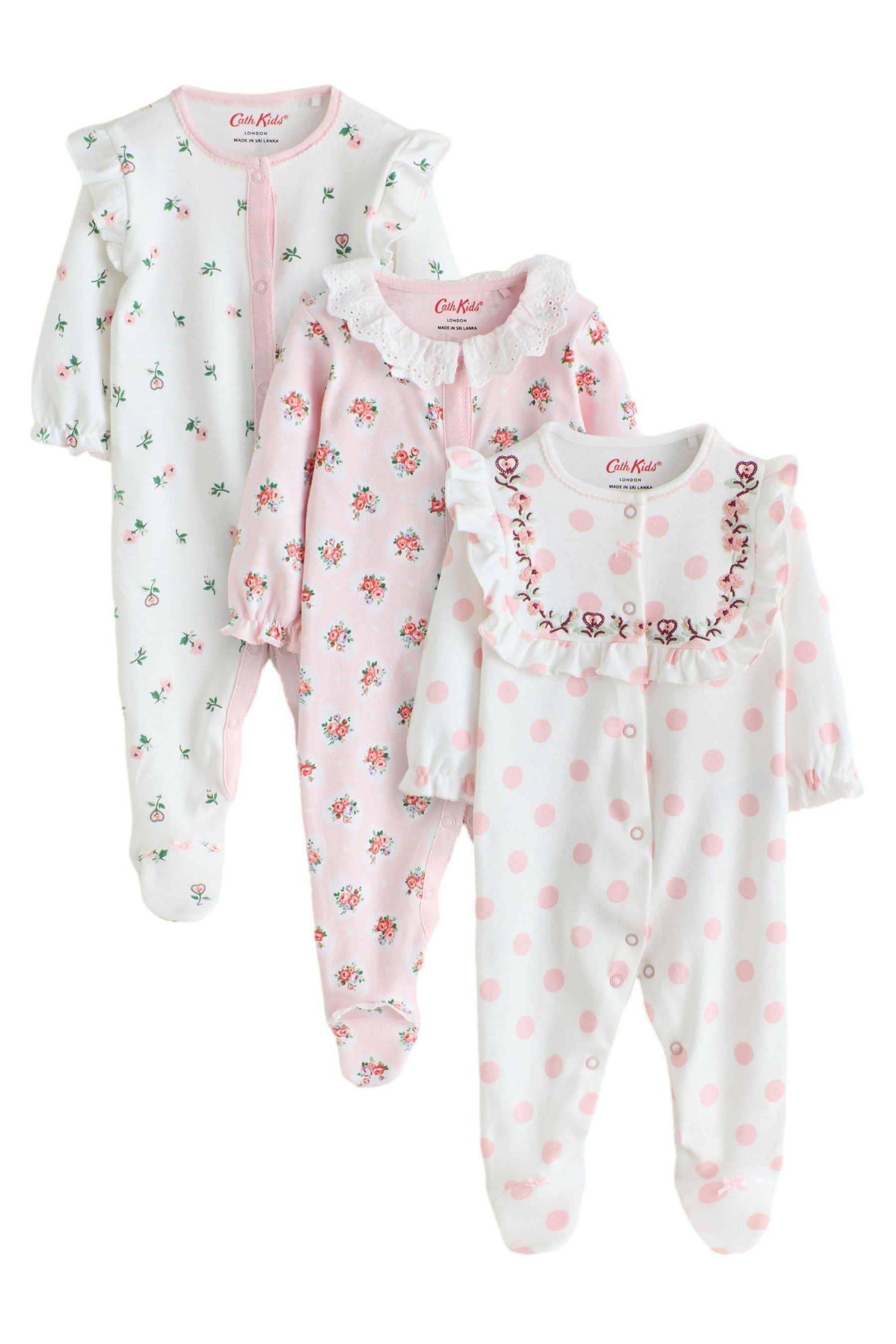 Schlafoverall Cath Kidston Babyschlafanzüge, 3er-Pack
