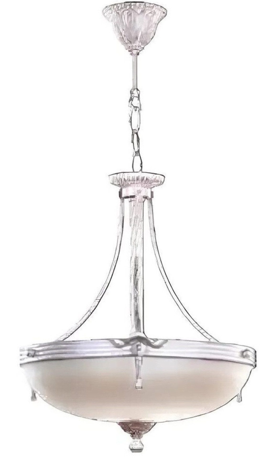 Xlmoebel Hängeleuchte Zeitgenössischer Kandelaber Deckenleuchte Beige Glas Lichtquellen, Hergestellt in Europa