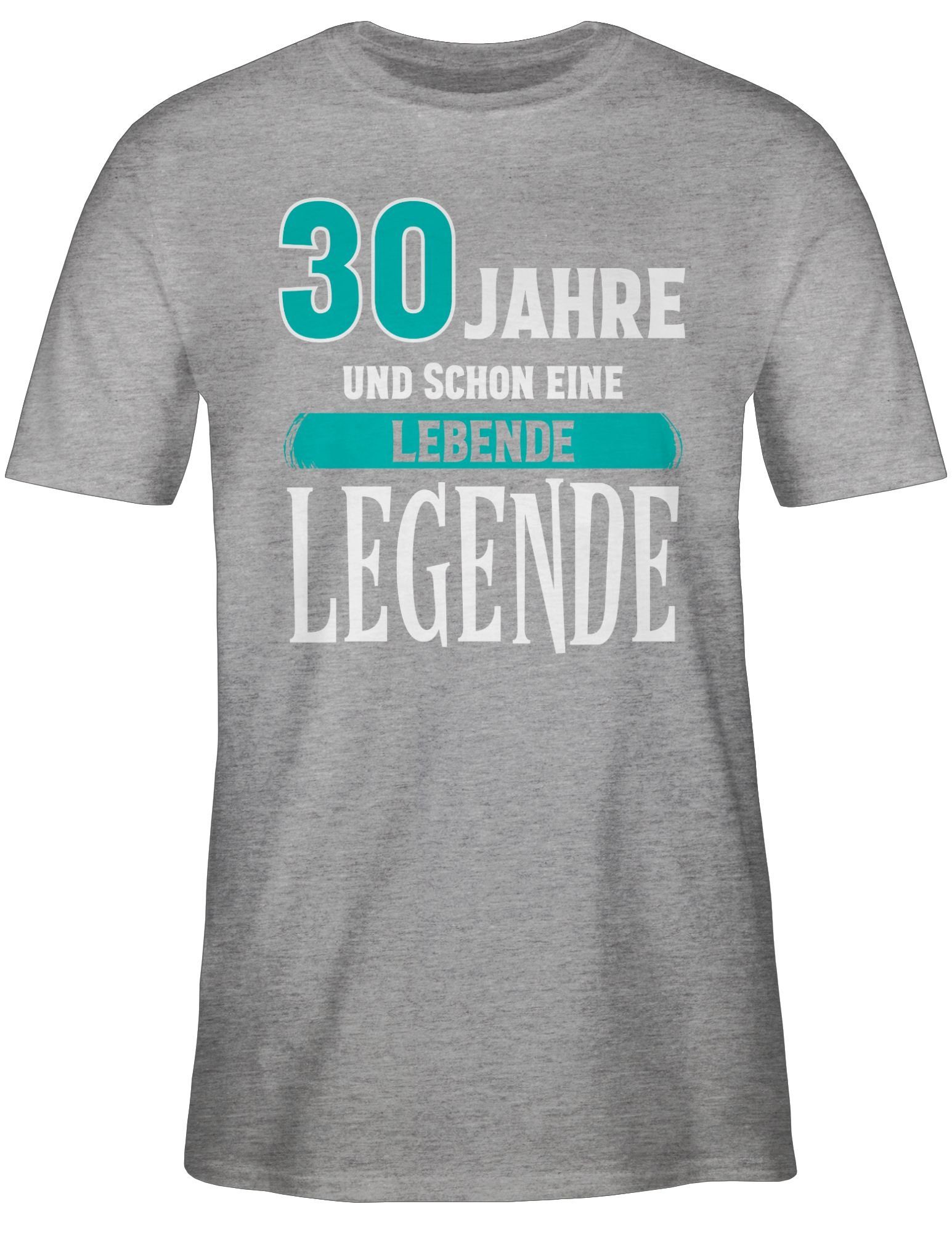 Shirtracer T-Shirt Dreißigster Legende Geschenk 30. Fun Grau Geburtstag meliert 3