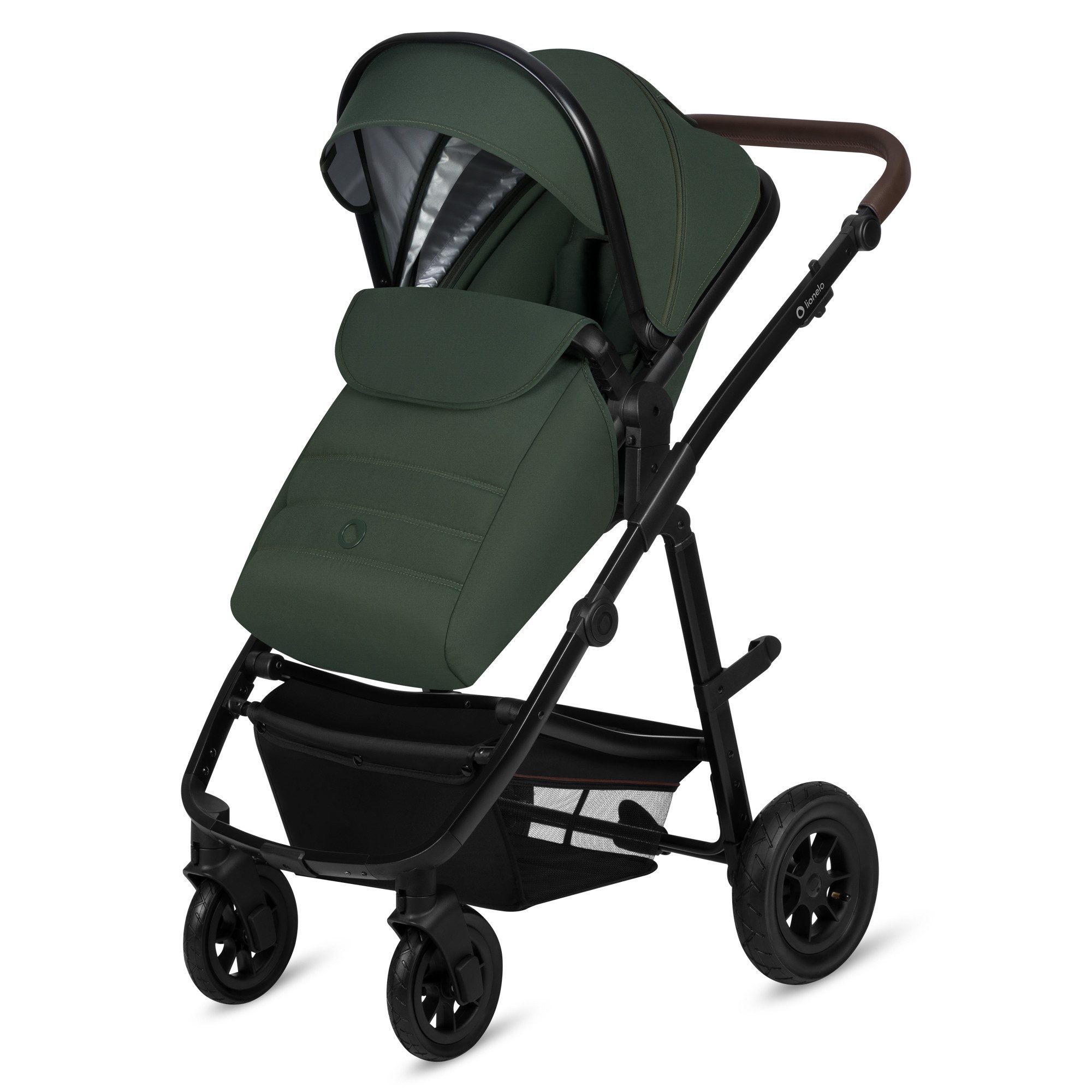 lionelo Kombi-Kinderwagen Amber 3in1, (Set), 3in1/babyschale 0-13kg/Tasche/Moskitonetz/Regenschutz/Boho – Bild 4 von 5