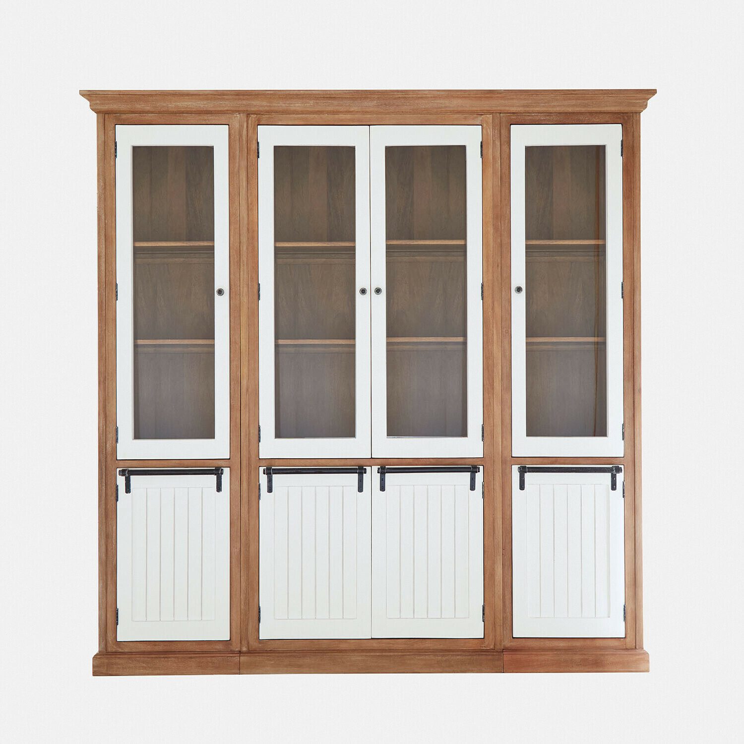 Mirabeau Vitrine Schrank Isaverny braun/weiß