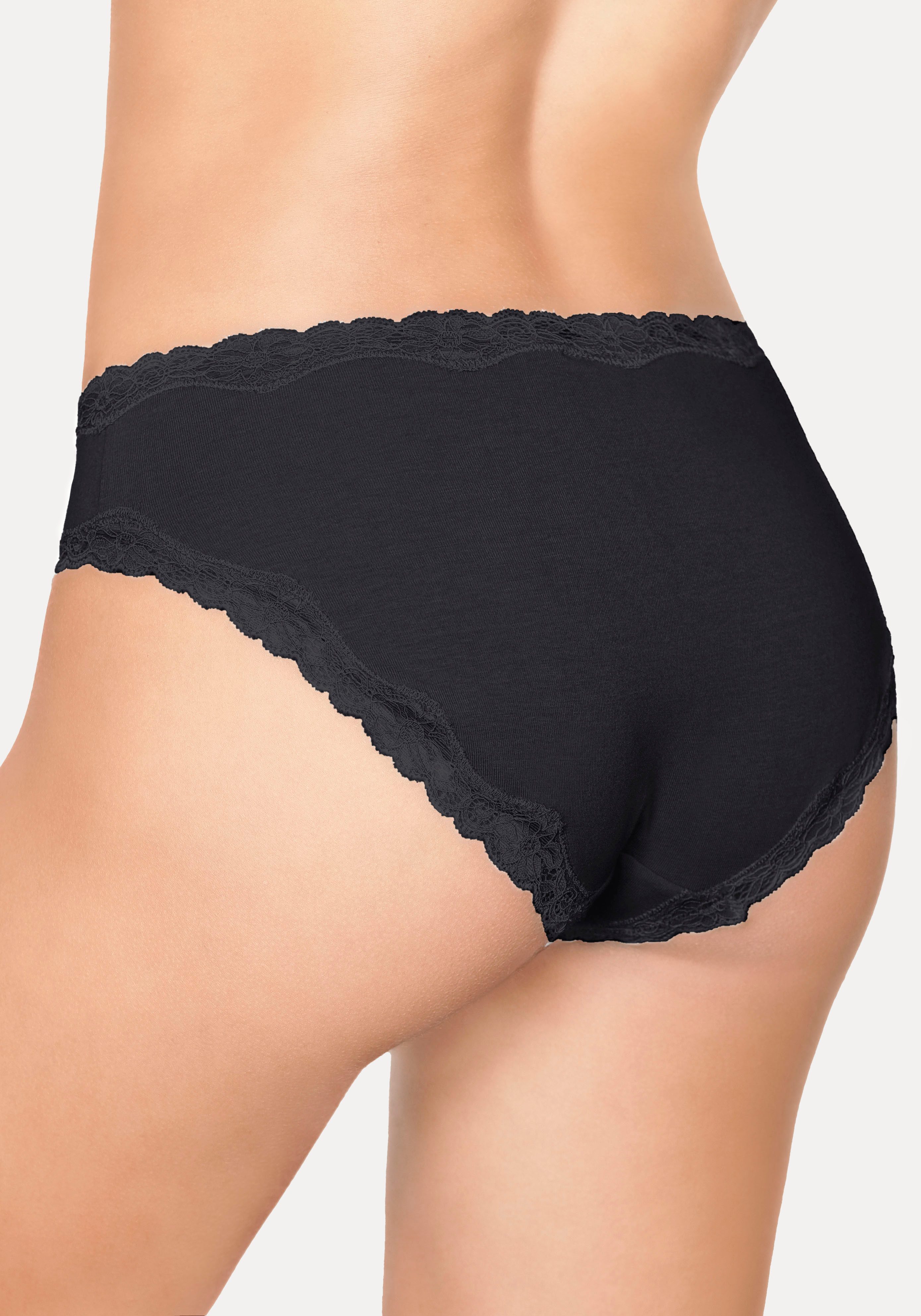 Vivance by Lascana Jazz-Pants Slips (5er-Pack) aus elastischer Baumwolle, mit Spitzenabschluss – Bild 3 von 5