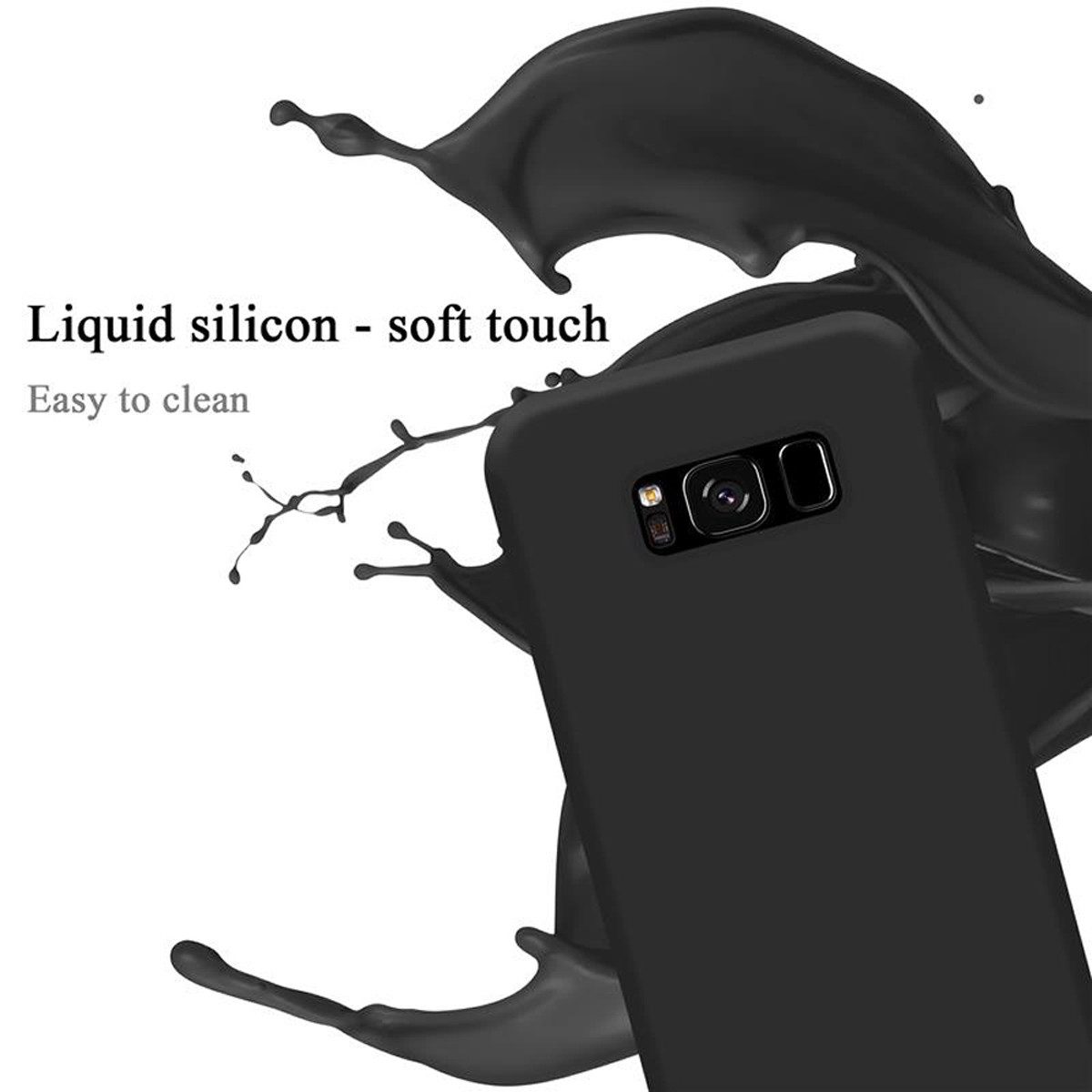 Cadorabo Handyhülle für Samsung Galaxy S8 Hülle Samsung Galaxy S8, Flexible Hülle TPU Silikon Schutzhülle Back Cover Case