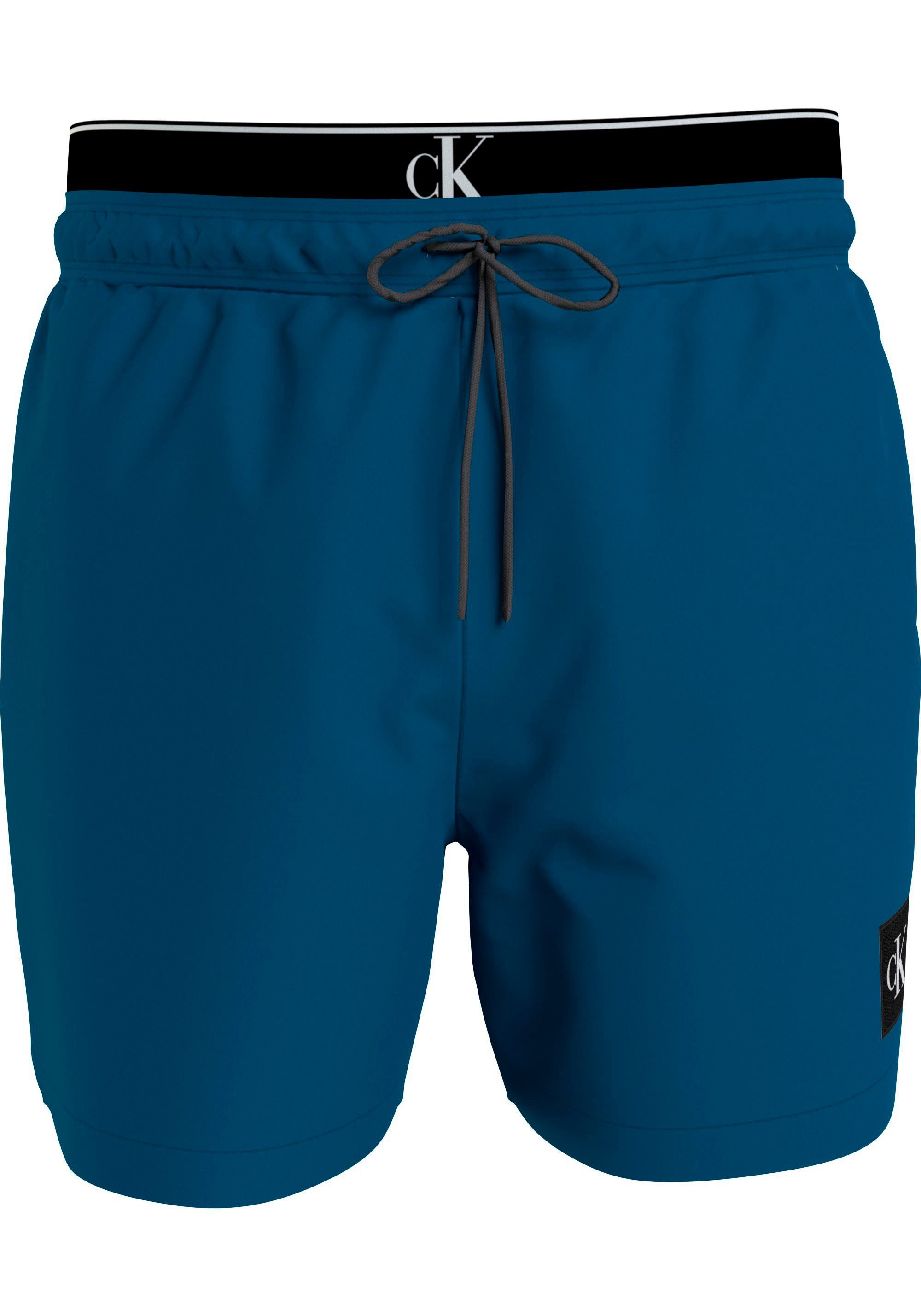 Calvin Klein Swimwear Badehose mit Kordel blau