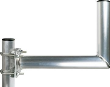 Schwaiger MAL30A 001 SAT-Halterung, (Befestigung universell verstellbar, Wandabstand 30cm, Druchmesser 48mm, silber)