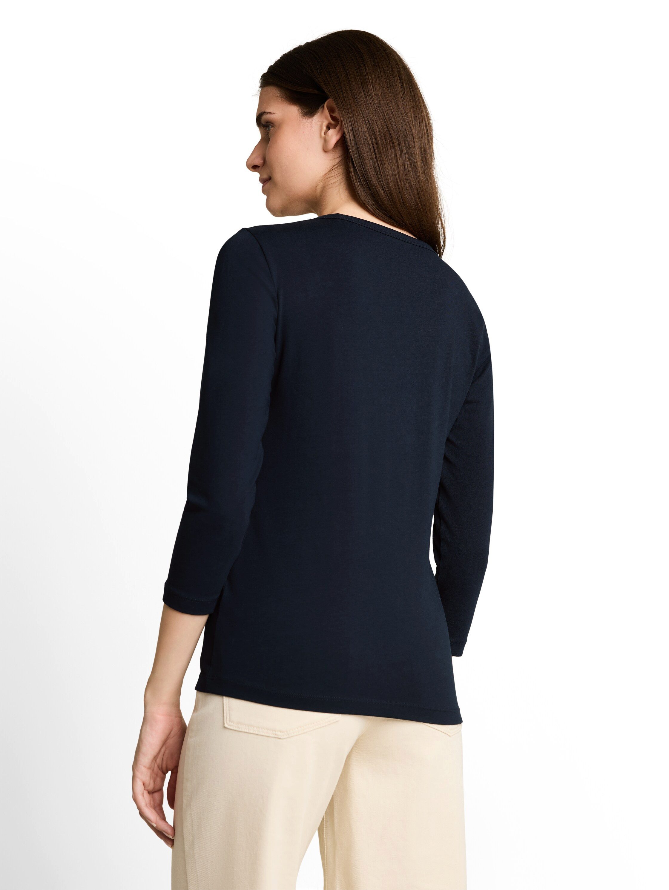 TOM TAILOR Langarmshirt Regular mit V-Ausschnitt