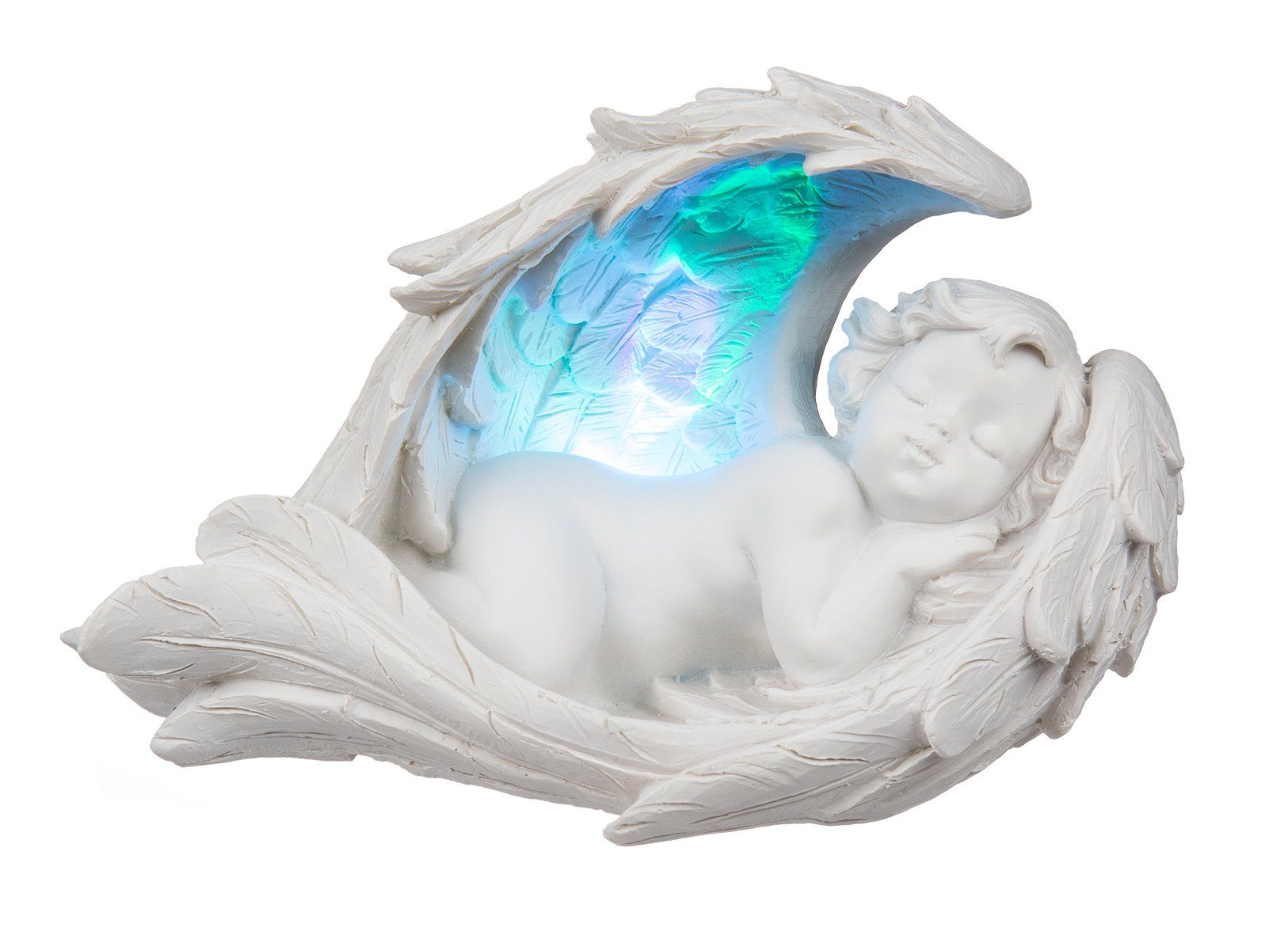 Stehlampe Farbwechselfunktion Flügel the of Blue Schlafender Leuchte LED Out mit Engel