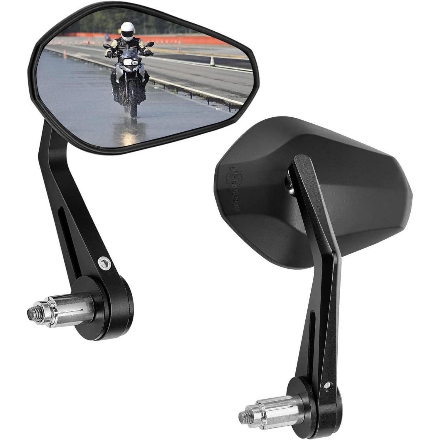 LuxusKollektion Motorradspiegel Lenkerendenspiegel Motorrad 360Grad drehbar 22mm Roller ATV Raute