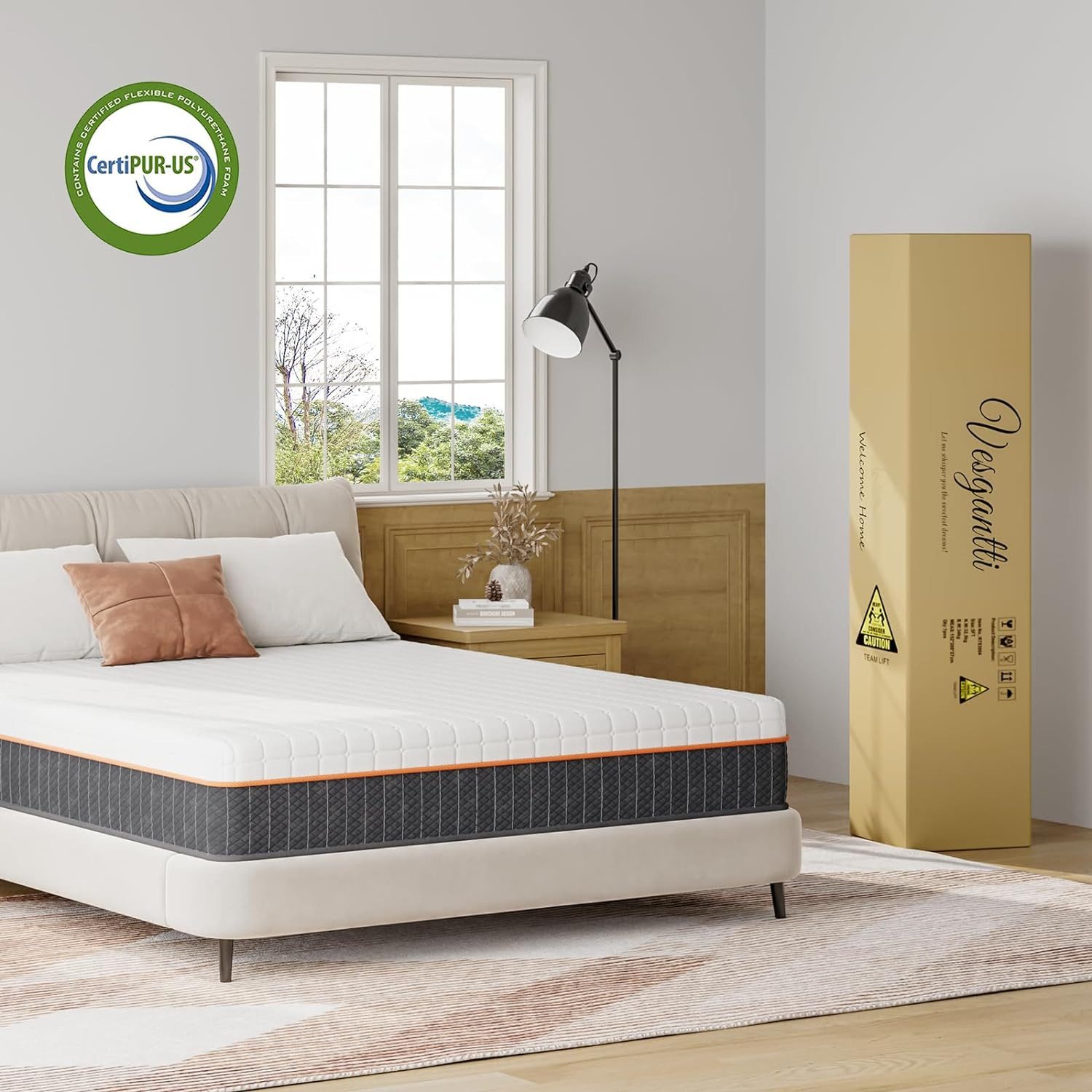 Kaltschaummatratze Ergonomischer 7-Zonen Matratze H3-H4, Vesgantti, 18 cm hoch, 90x200 cm