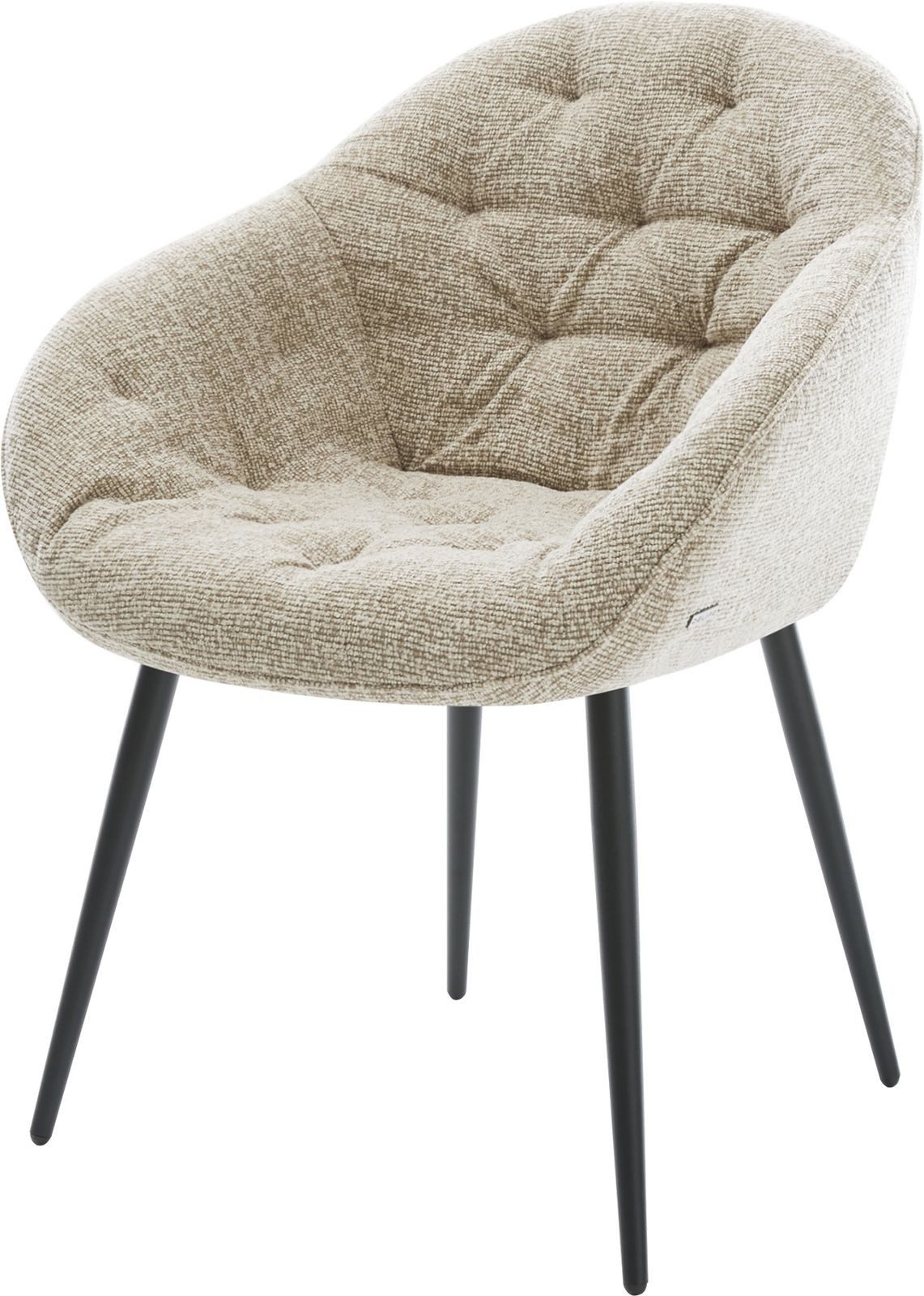 DELIFE Polsterstuhl Gaio-Flex, 4-Fuß konisch Schwarz günstig online kaufen