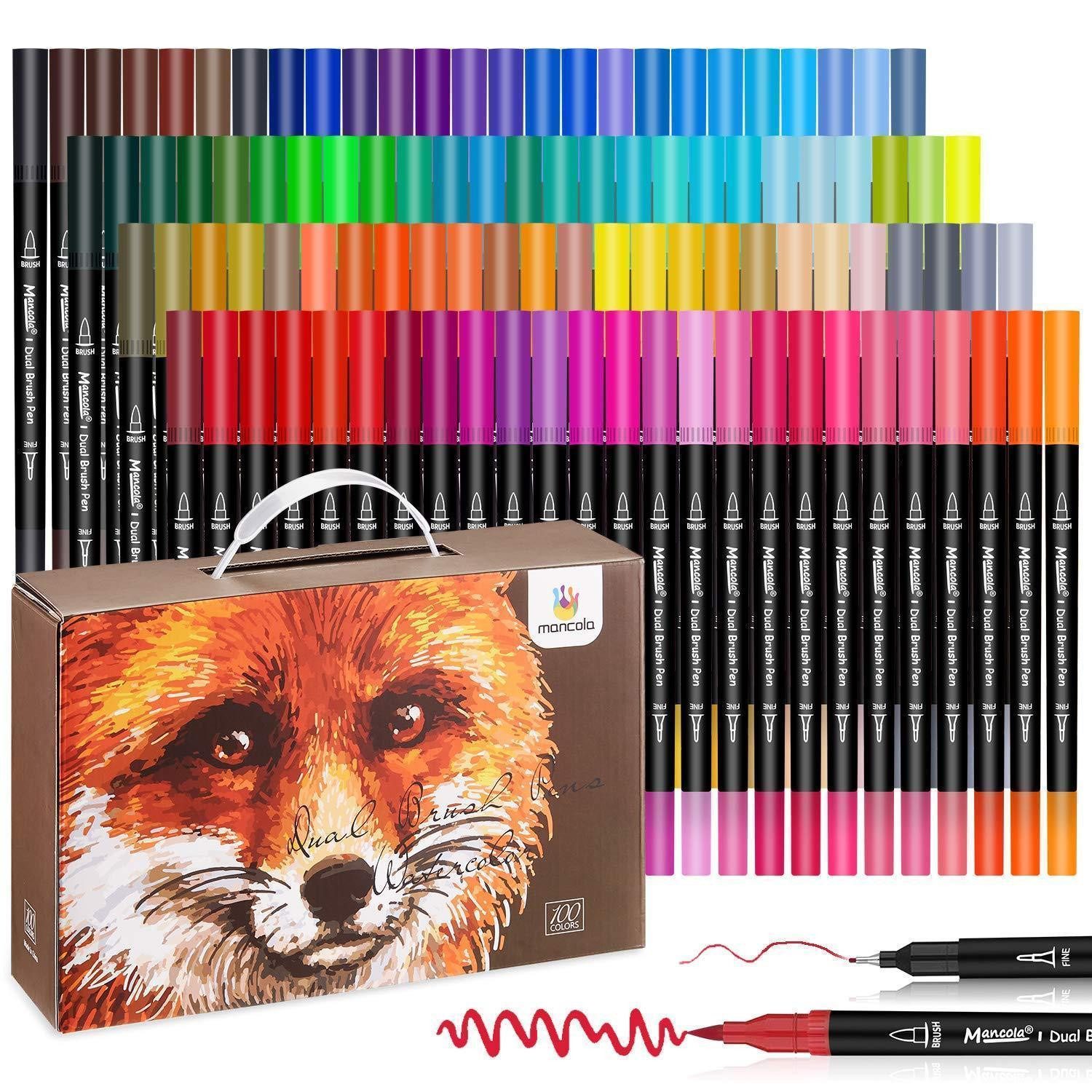 LuxusKollektion Filzstift Aquarell Marker Set Doppelspitze