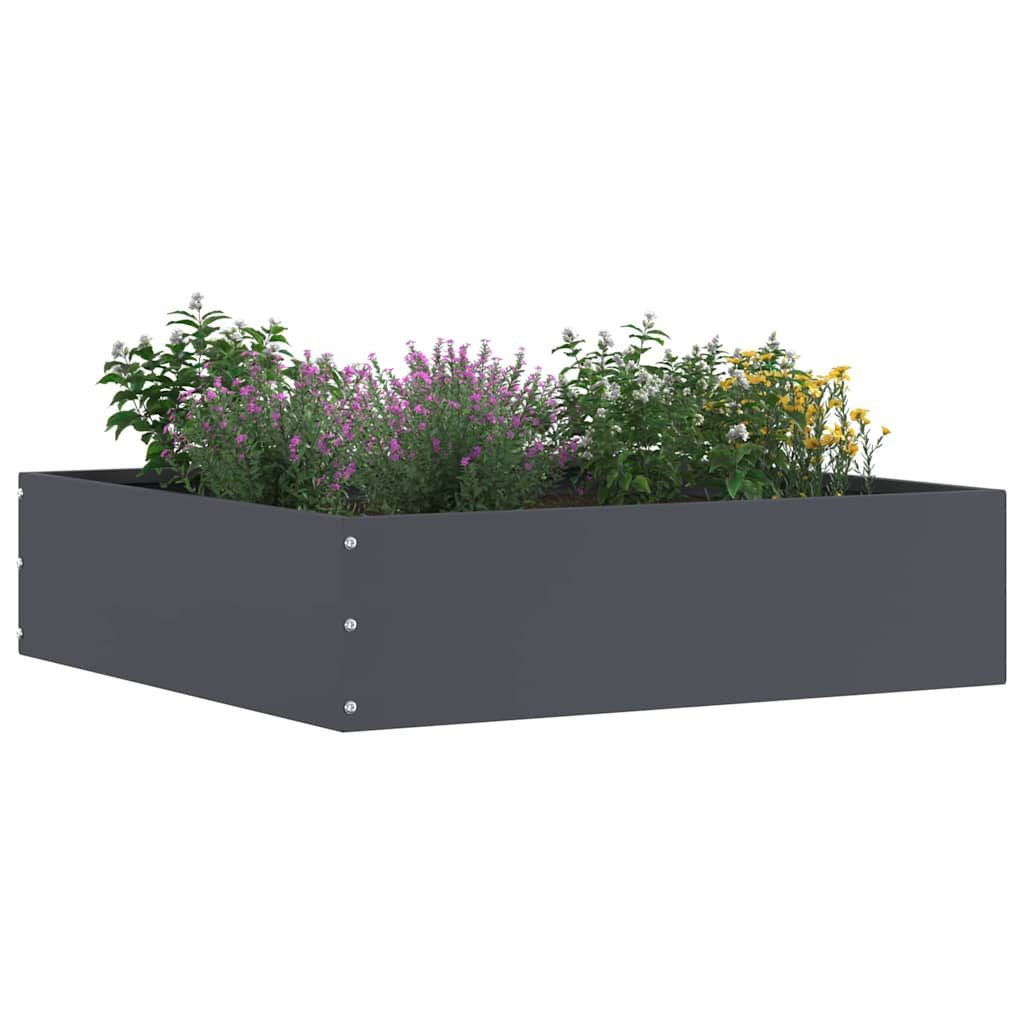 vidaXL Beetumrandung Raseneinfassung Anthrazit 50 x 50 x 13 cm Stahl
