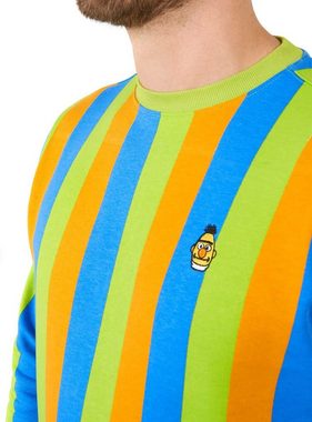 Opposuits Kostüm OppoSuits – Sesamstraße Bert Pullover, Ikonisch gestreifter Pulli von Bert aus der Sesamstraße