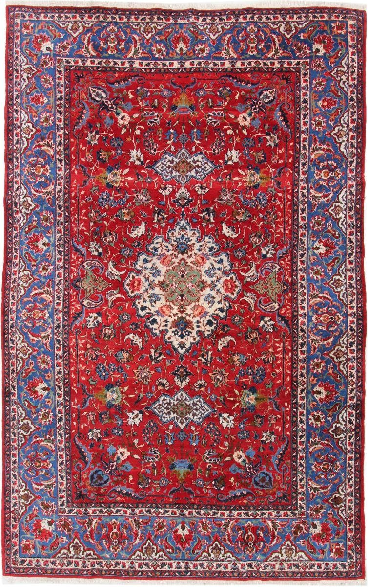 Orientteppich Isfahan Alt 237x371 Handgeknüpfter Orientteppich / Perserteppich, Nain Trading, rechteckig, Höhe: 8 mm