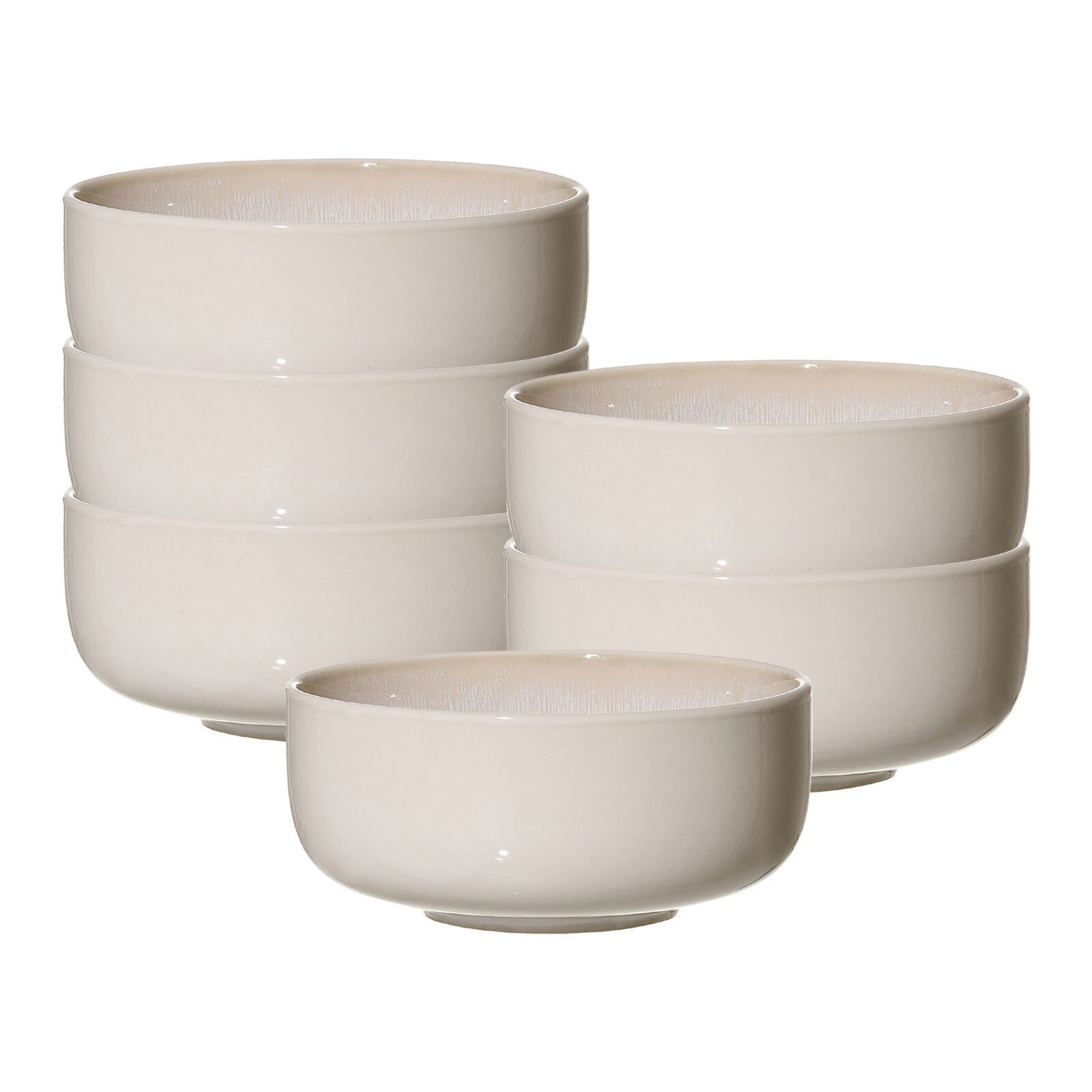 Ritzenhoff & Breker Schale Laredo Müslischalen ø 14,5 cm 6er Set, Steinzeug, (6x Schale, 6-tlg)