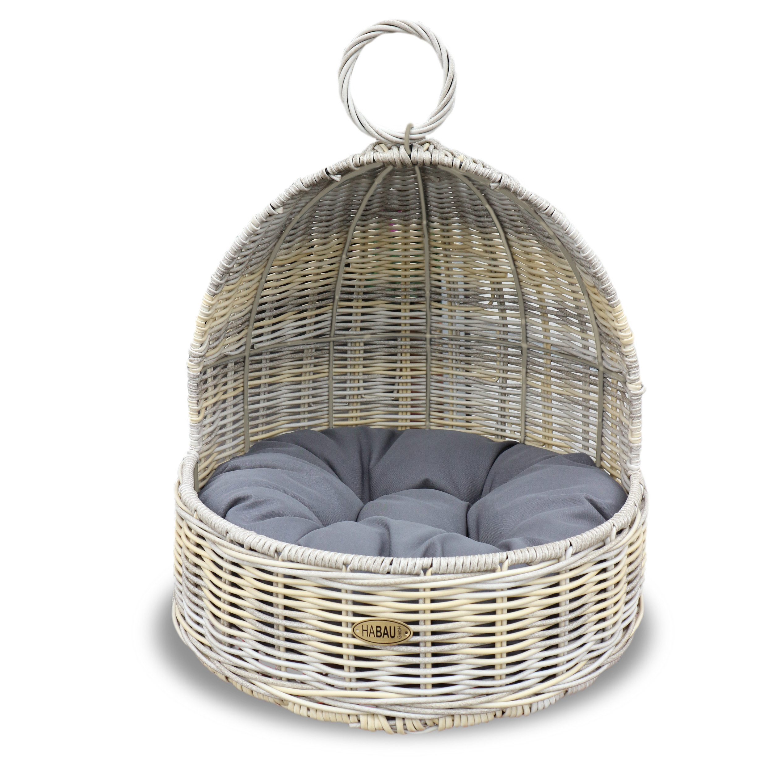 HABAU Tierbett Katzenhöhle / Katzenbett / Hunde- & Katzensofa, mit Kissen