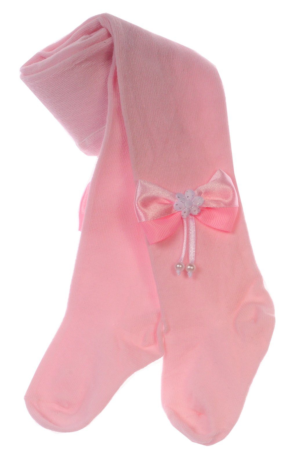 Strumpfhose Strumpfhose in Rosa mit Schleifchen für Baby und Kinder