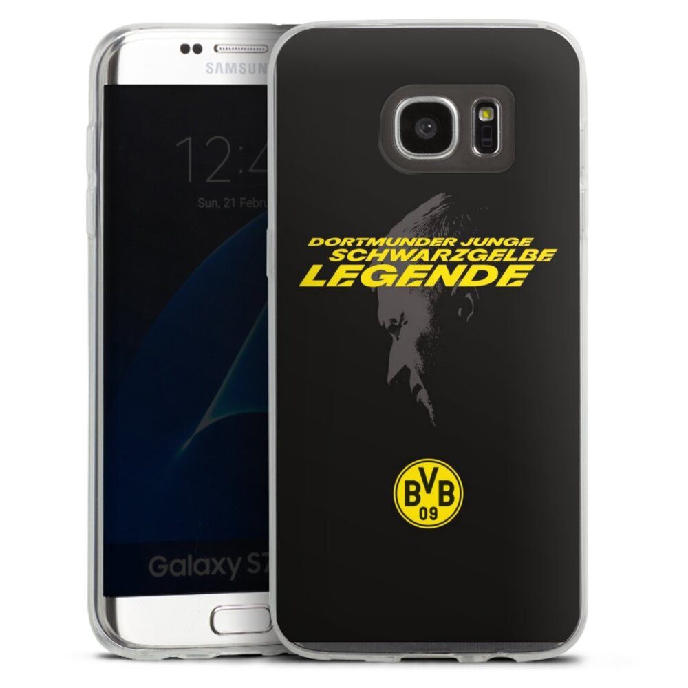 DeinDesign Handyhülle Marco Reus Borussia Dortmund BVB Danke Marco Schwarzgelbe Legende, Samsung Galaxy S7 Edge Slim Case Silikon Hülle Ultra Dünn Schutzhülle