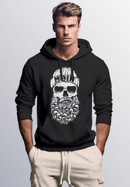 Neverless Hoodie Hoodie Herren Totenkopf Nordisch Moin Hamburg Dialekt Skull Anker Fash