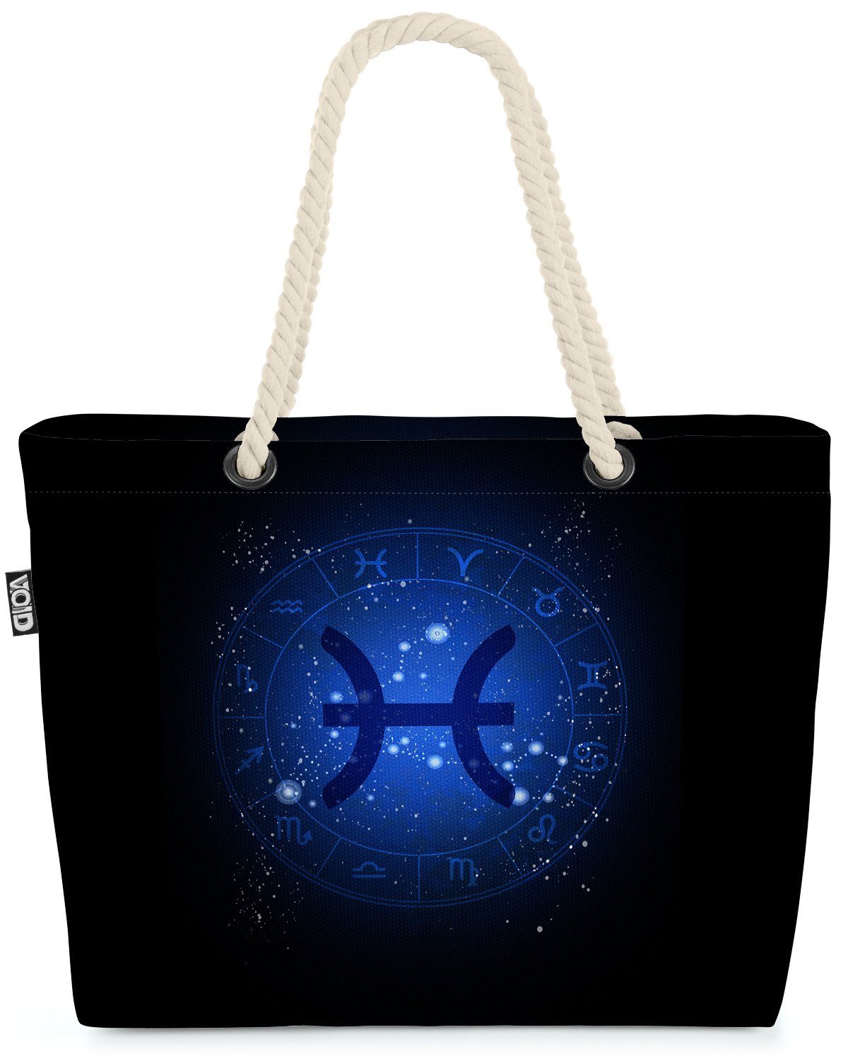 VOID Strandtasche (1-tlg), Sternzeichen Sterne Fische Sternzeichen Sterne Fische Horoskop Astrol