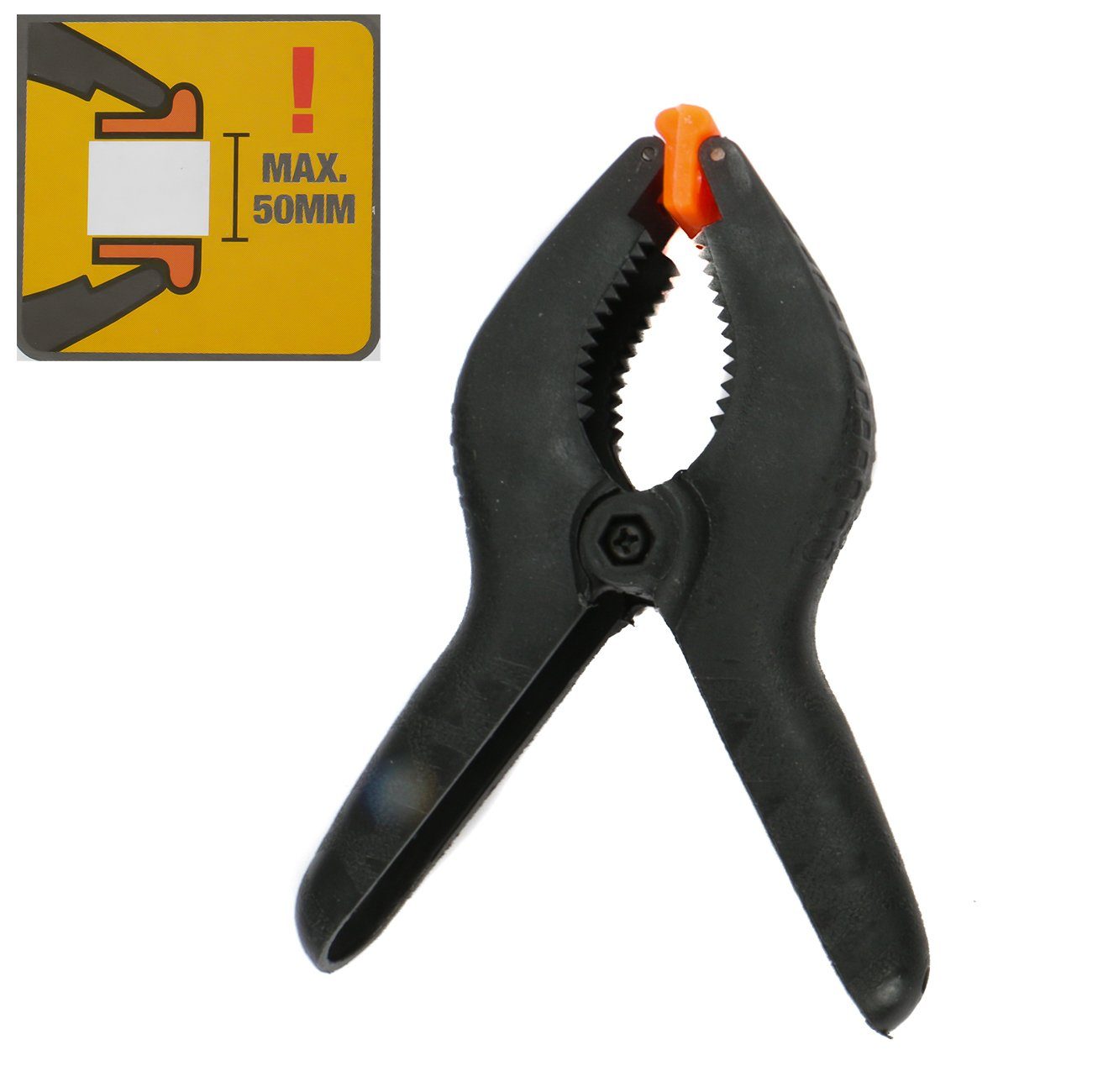 Bubble-Store Klemmzwinge Klemmzwingen Federklemmen Set, (Leimzwinge Spannzwingen flexibel einsetzbar, 2 St), Leimzwinge Spannweite max. 50 mm