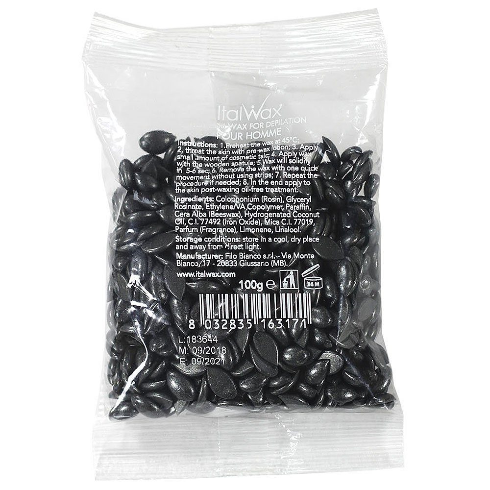 Italwax Körperrasierer Filmwachs Pour Homme Männer Italwax Hot Film Wax Wachsperlen
