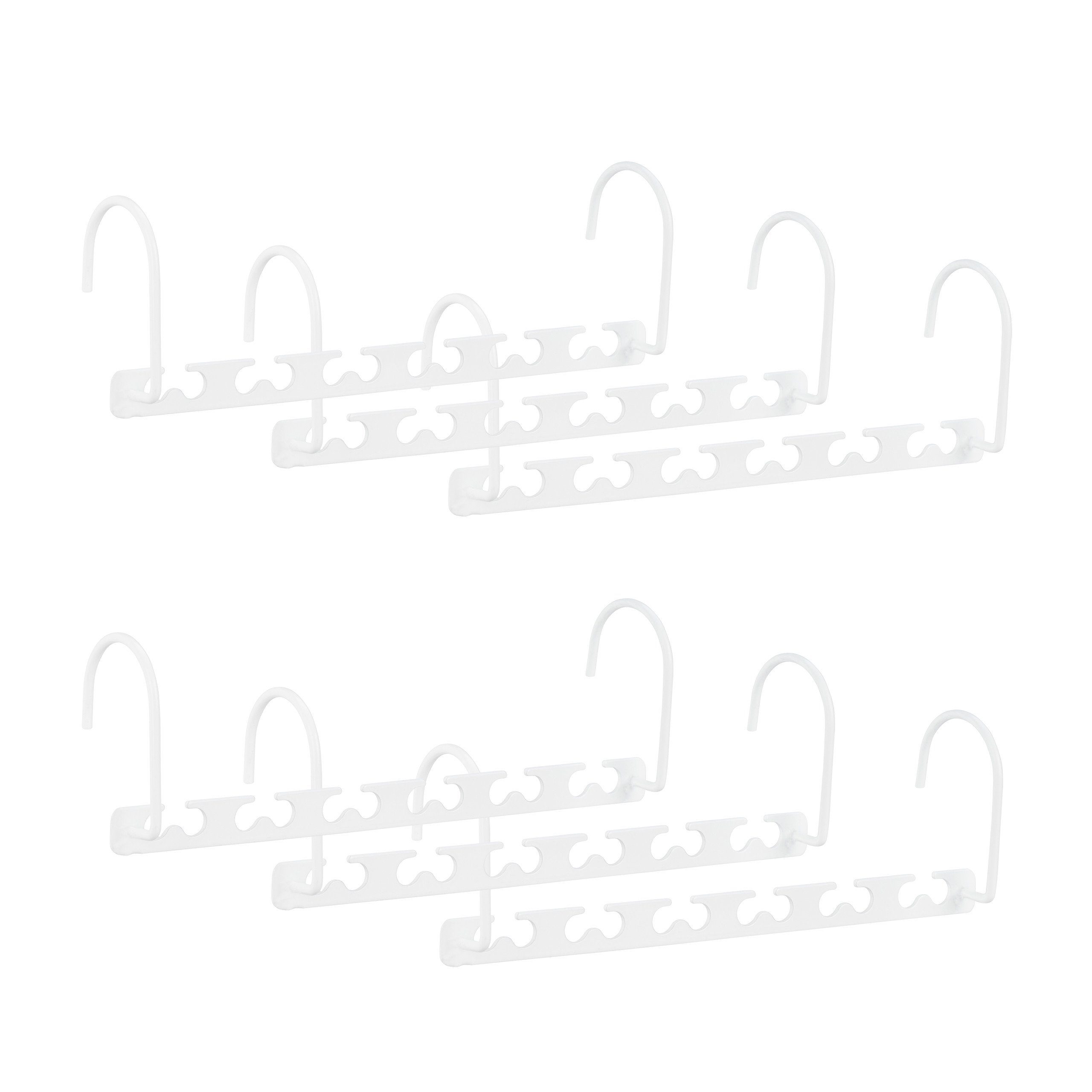 relaxdays Mehrfach-Kleiderbügel Metall Raumsparbügel 6er Set günstig online kaufen