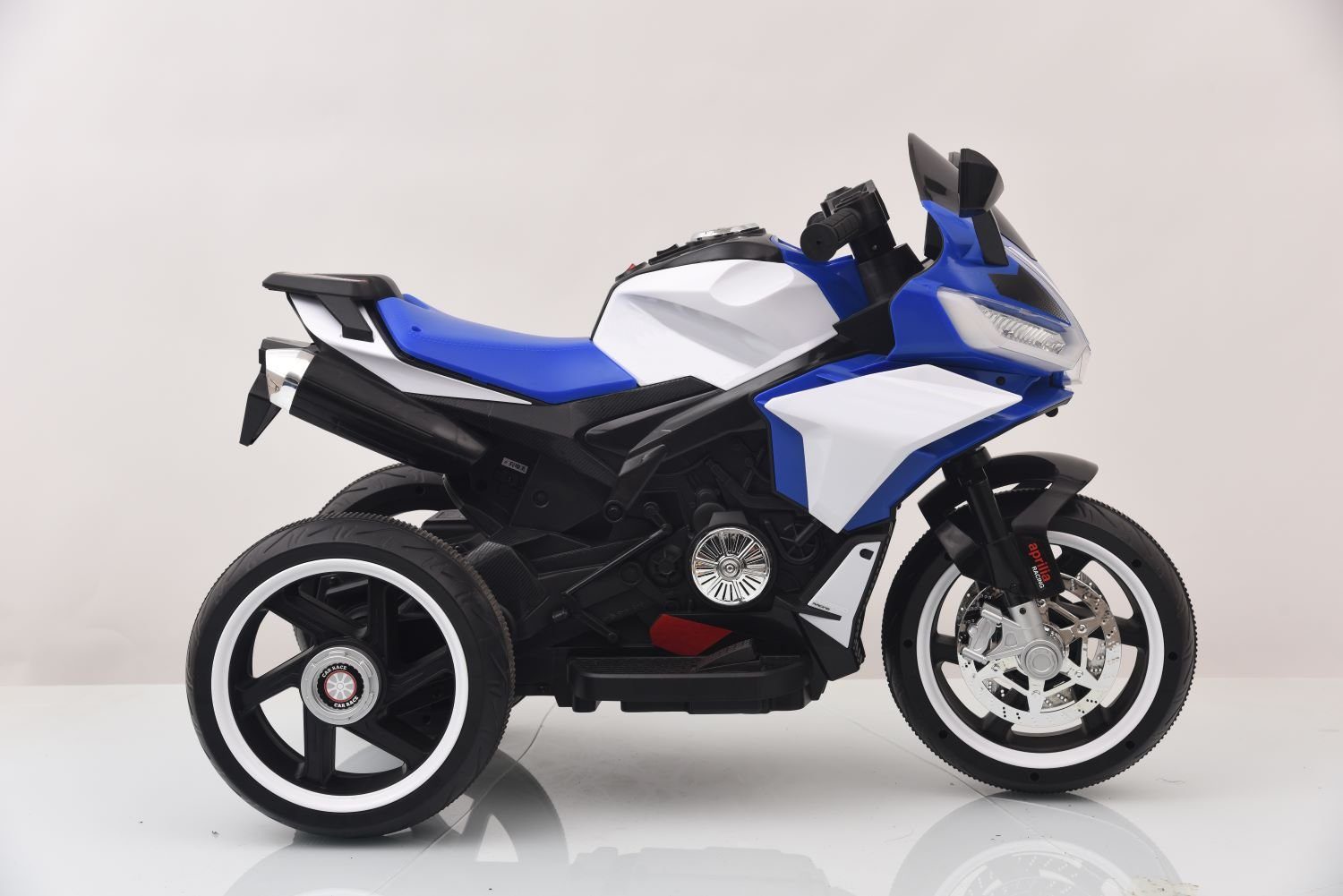 mit Blau 12V Bluetooth BoGi Elektro-Kindermotorrad Elektromotorrad 2x390W Kinderfahrzeug