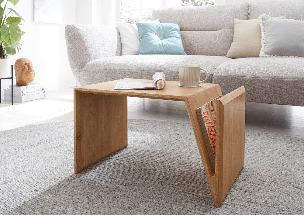 MCA furniture Couchtisch Couchtisch Beistelltisch Mojave, 60x40, Eiche massiv (no-Set), Breite 60 cm,Tischplatte aus Massivholz
