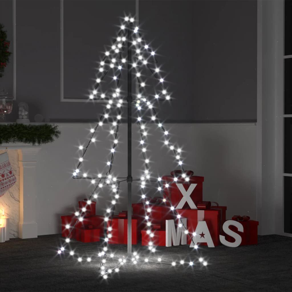 Baum Outdoor Indoor Kegelform & 160 LED vidaXL Kaltweiß in Weihnachtsbaum LEDs cm 78x120