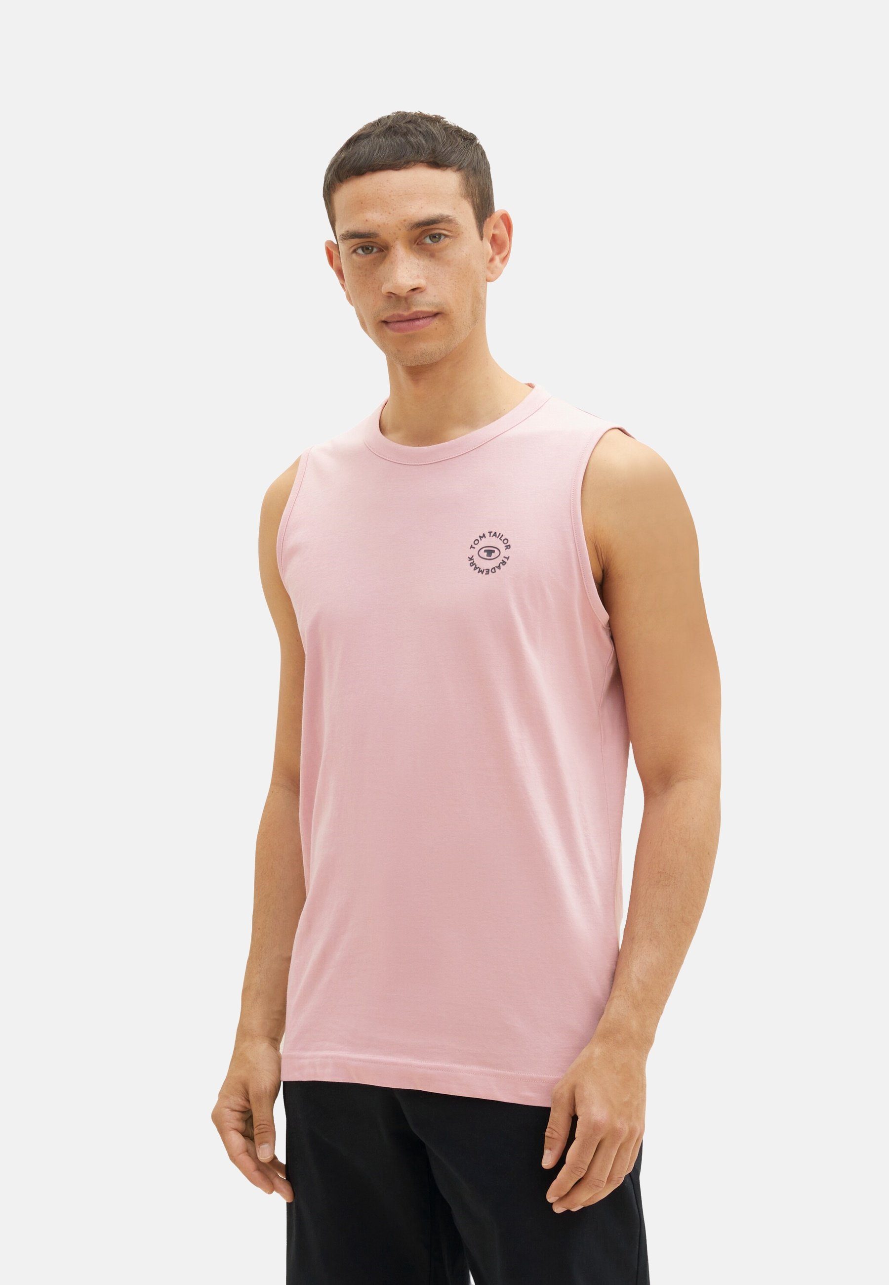 TOM TAILOR (1-tlg) Tank-Top ärmelloses pink Tanktop T-Shirt