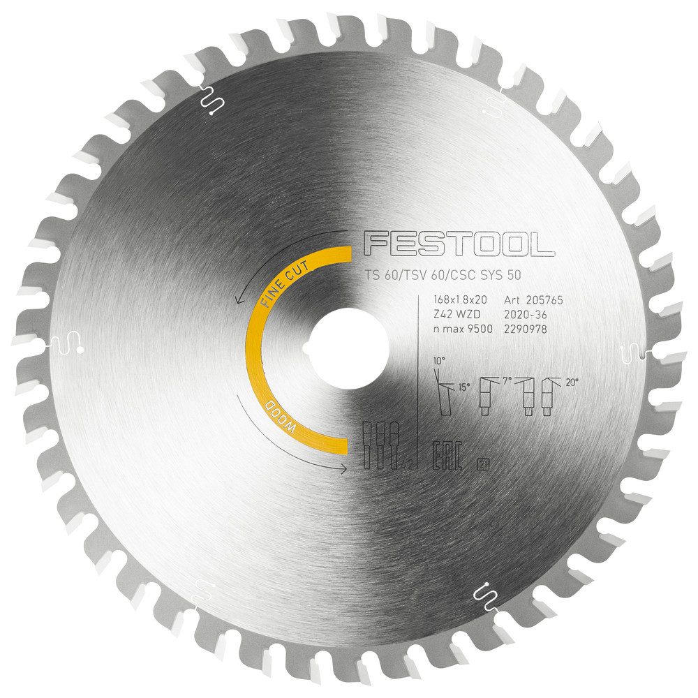 Sägeblatt Kreissägeblatt WOOD FINE CUT HW 168x1,8x20 WD42